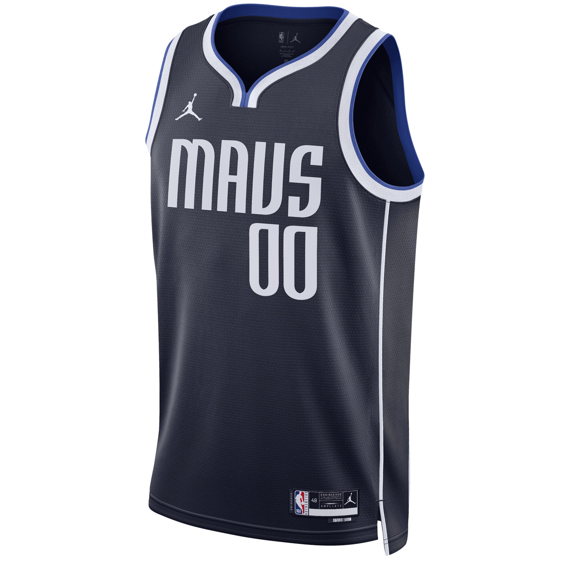 Dallas Mavericks Jordans Brand Unisex 2022/23 Swingman Custom Jersey - Statement Edition - Navy - vstockx