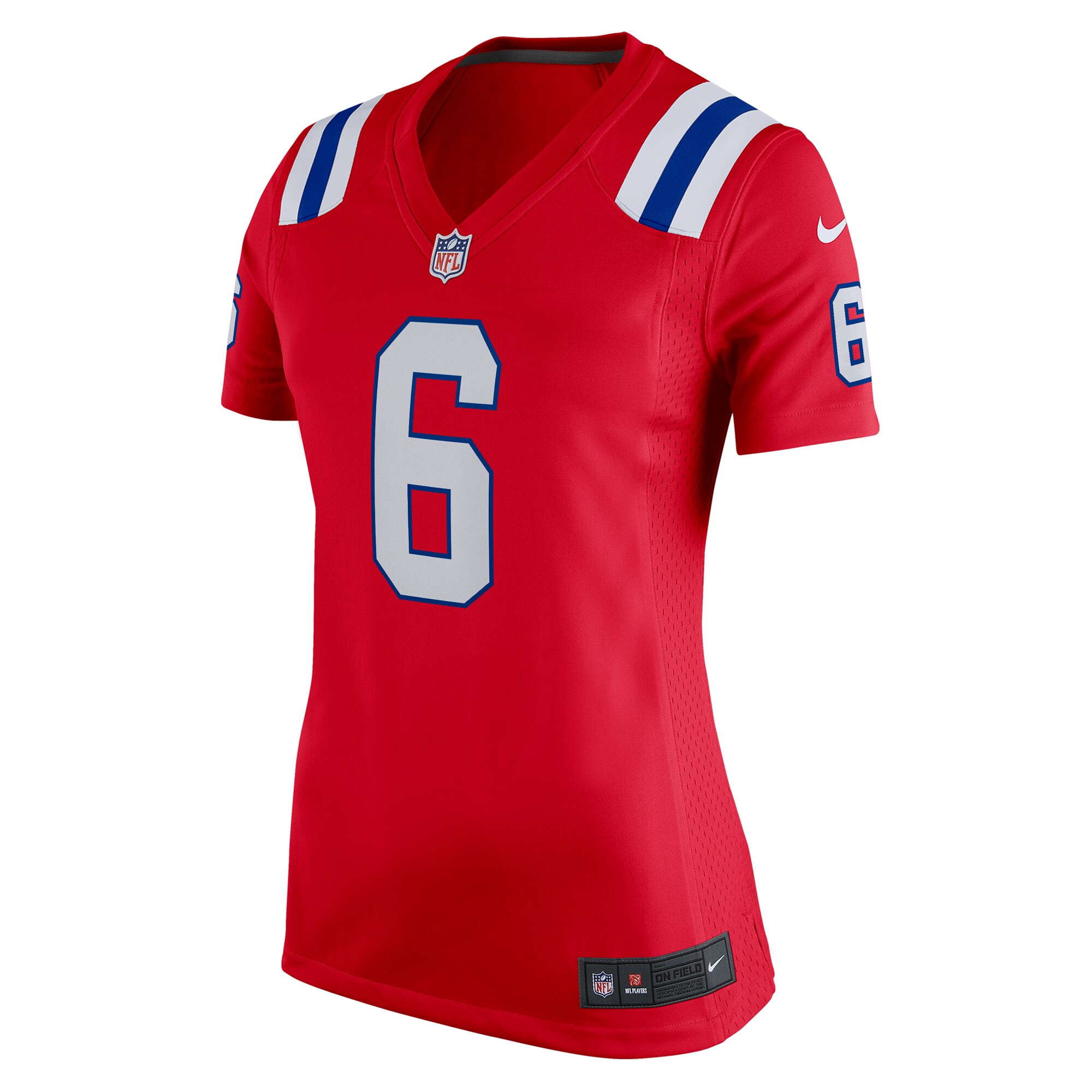 Christian Gonzalez New England Patriots Nike Women's Alternate Team Game Jersey - Red - vstockx