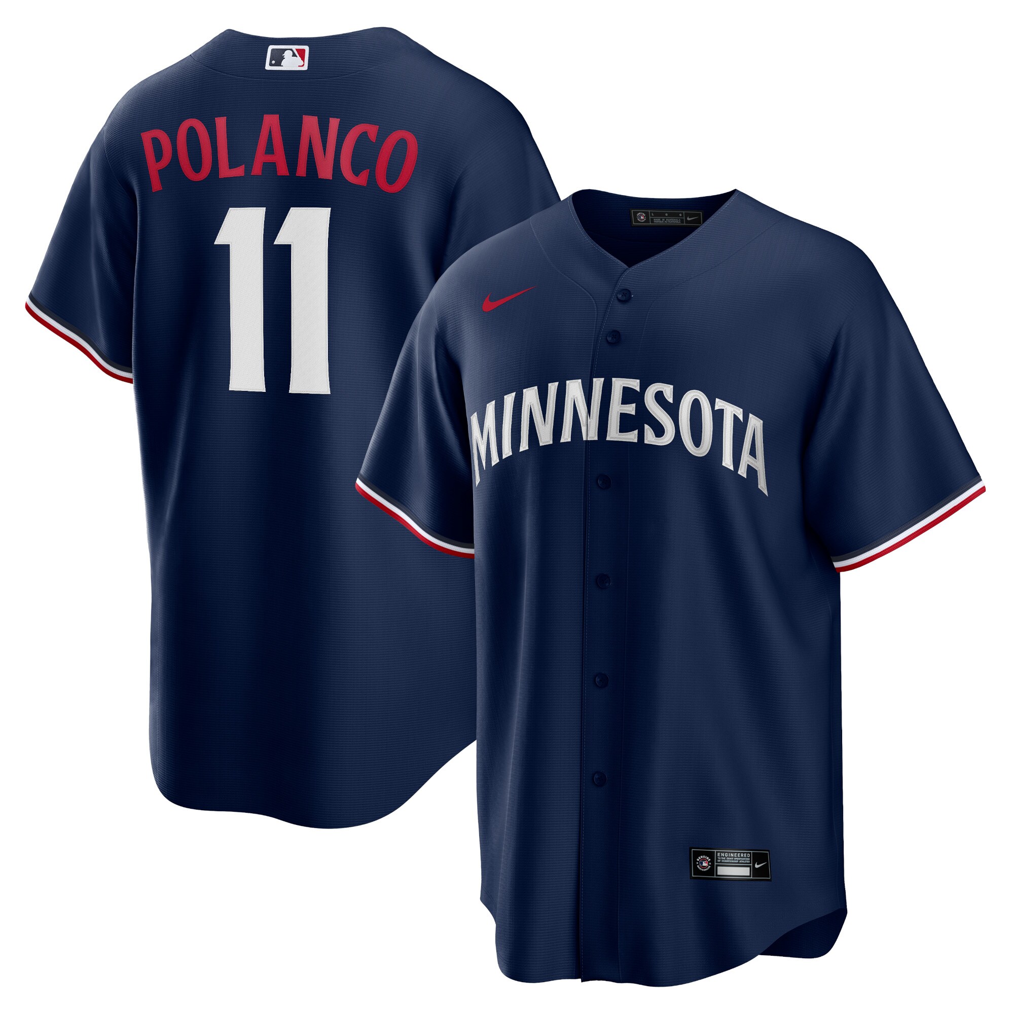 Jorge Polanco Minnesota Twins Nike Alternate Replica Player Jersey - Navy - vstockx