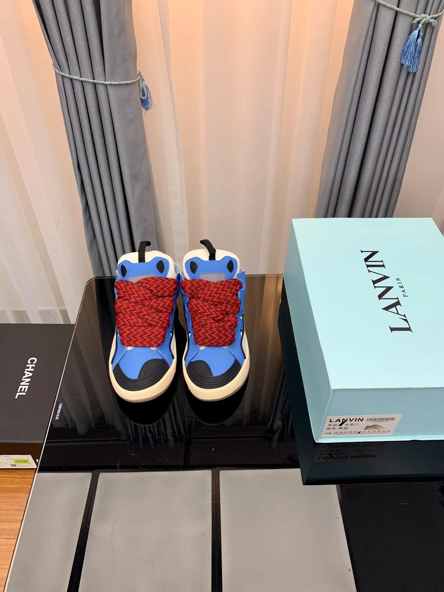 Lanvin Leather Curb blue - vstockx