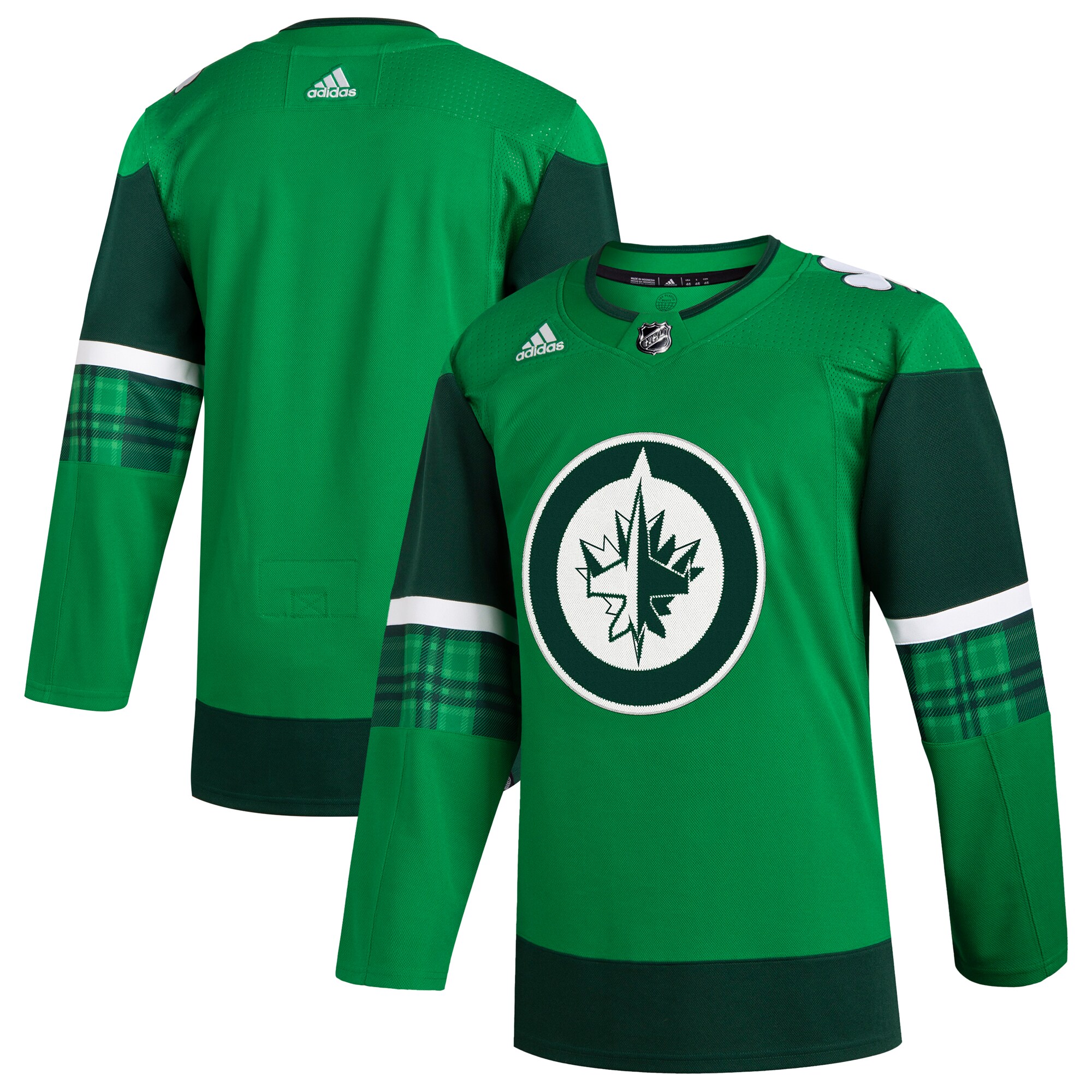 Winnipeg Jets adidas 2023 St. Patrick's Day Primegreen Authentic Jersey - Kelly Green - vstockx