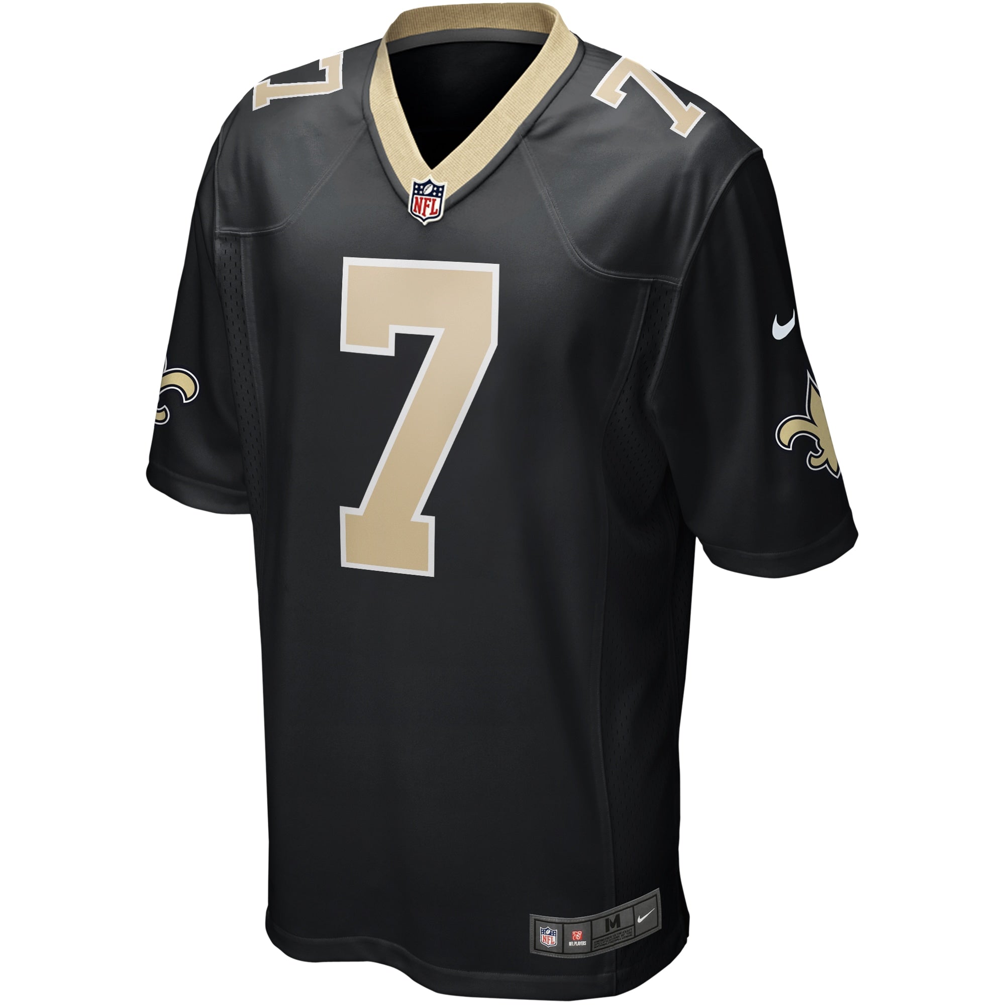Men's Nike Morten Andersen Black New Orleans Saints Game Retired Player Jersey - vstockx