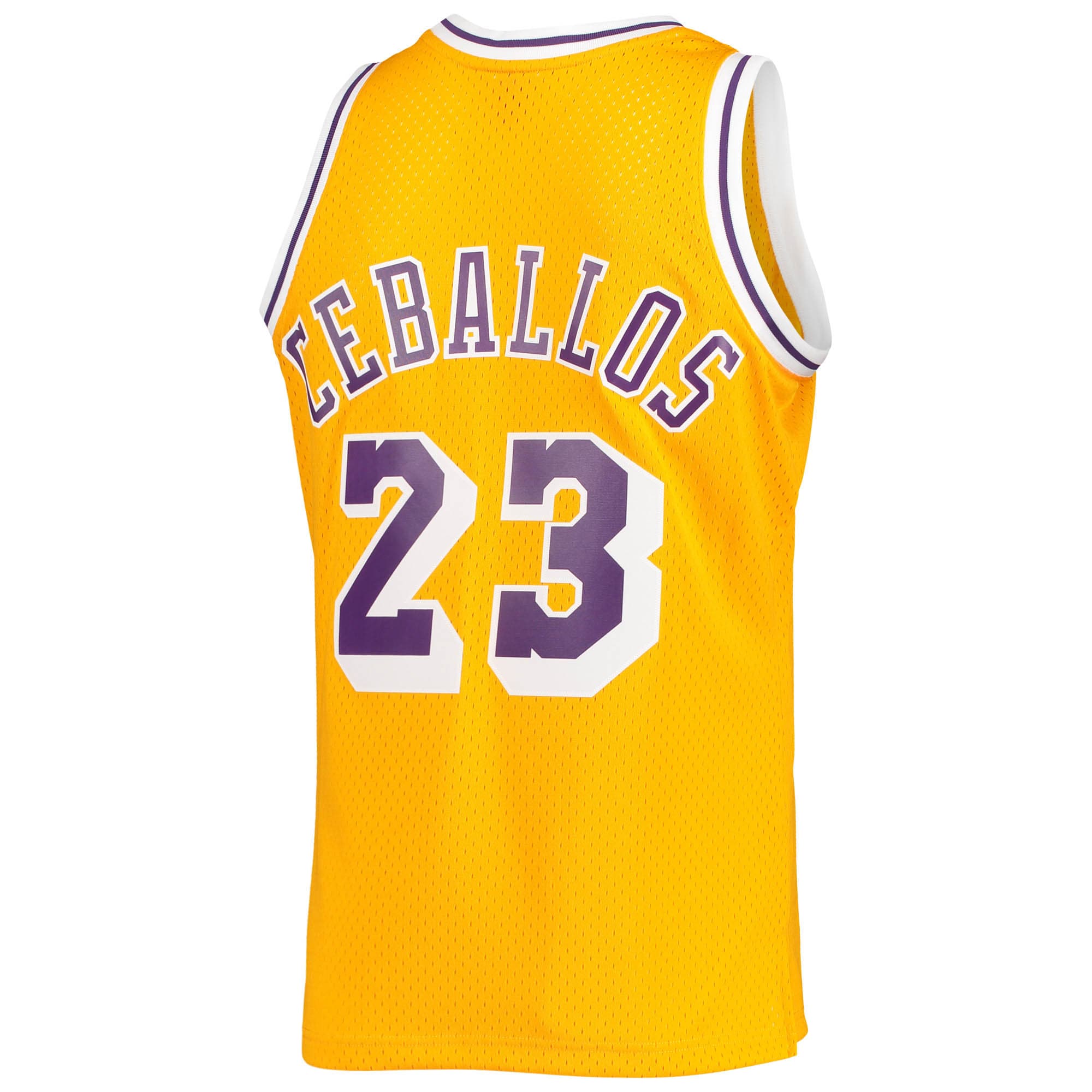 Cedric Ceballos Los Angeles Lakers Mitchell & Ness Hardwood Classics Swingman Jersey - Gold - vstockx