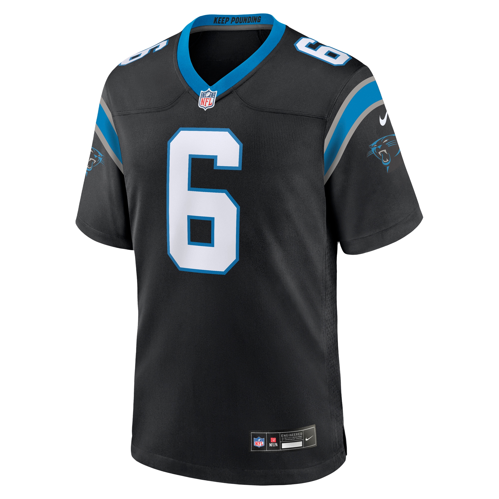 Miles Sanders Carolina Panthers Nike Game Player Jersey - Black - vstockx