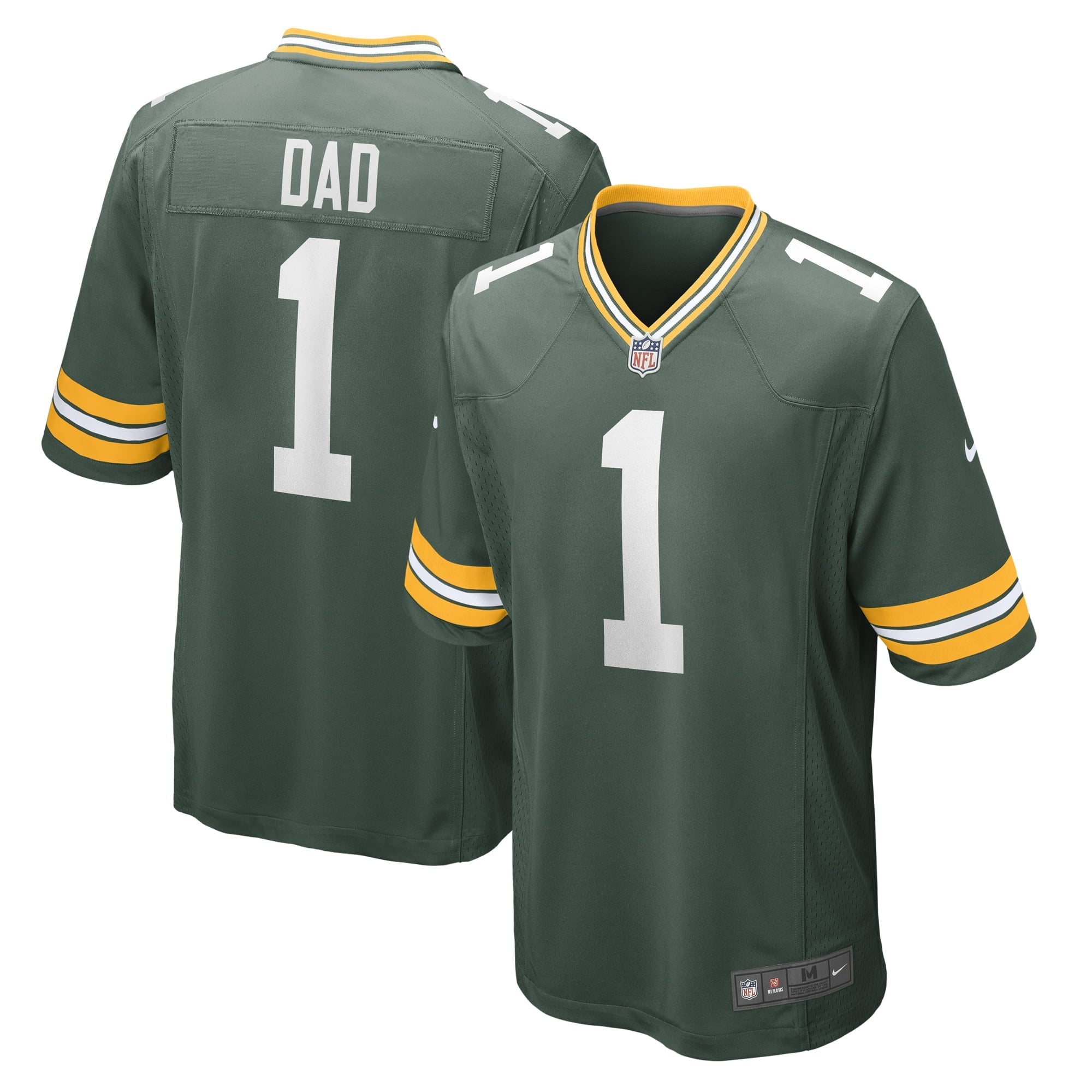 Men's Nike Number 1 Dad Green Green Bay Packers Game Jersey - vstockx