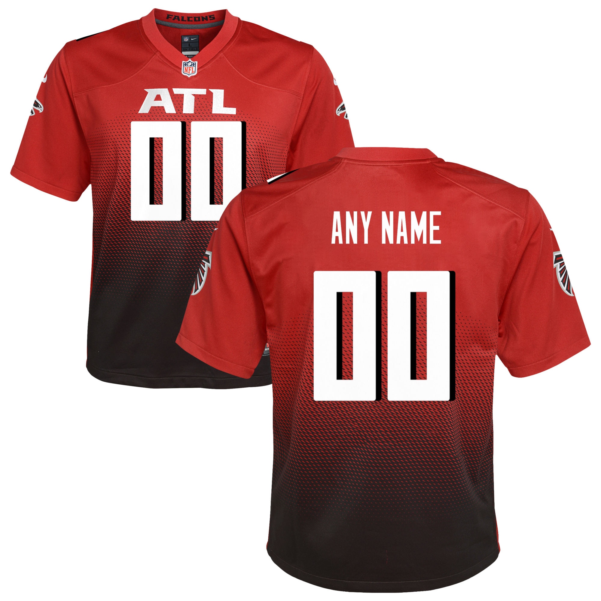 Atlanta Falcons Nike Youth Alternate Custom Game Jersey - Red - vstockx