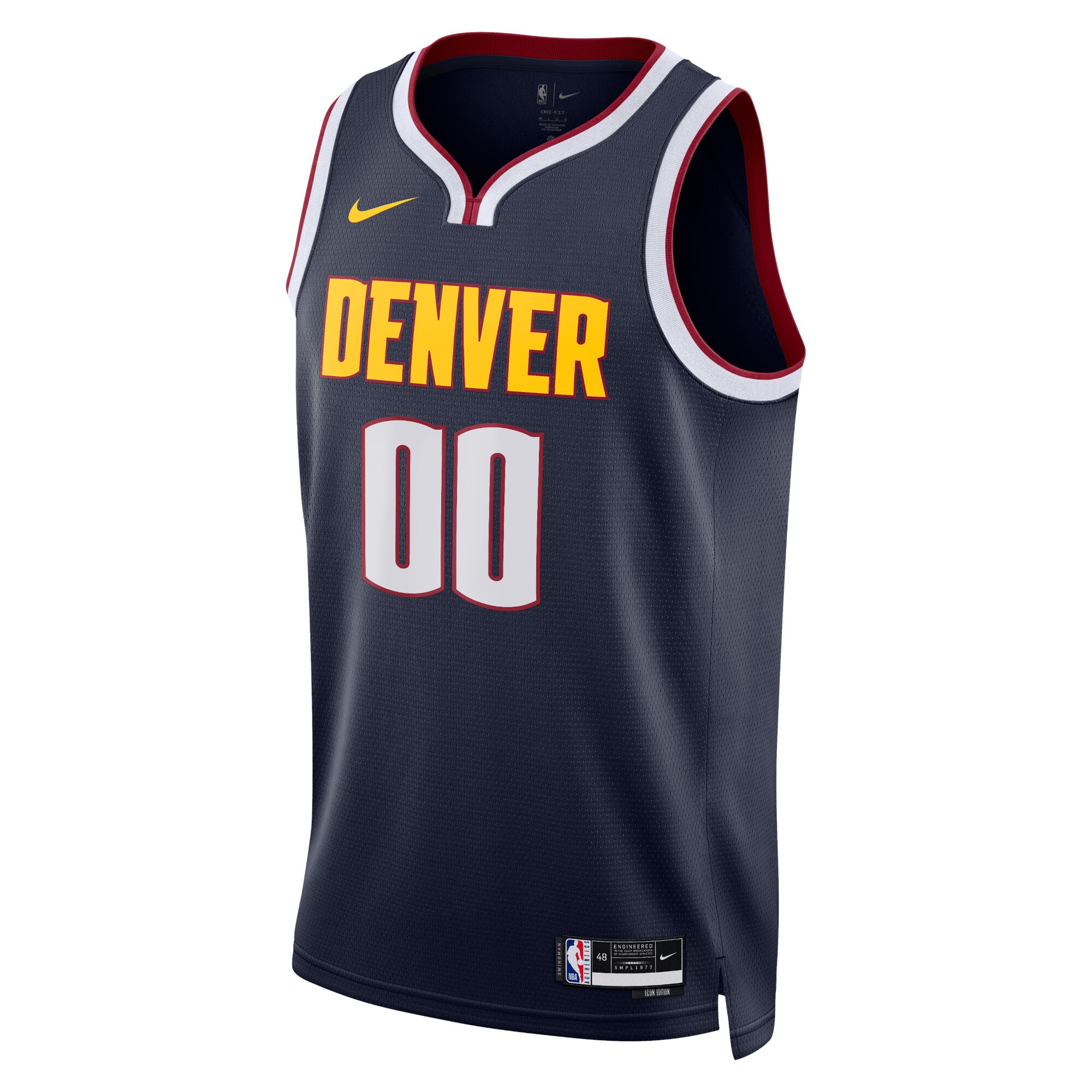 Denver Nuggets Nike Unisex Swingman Custom Jersey Navy - Icon Edition - vstockx