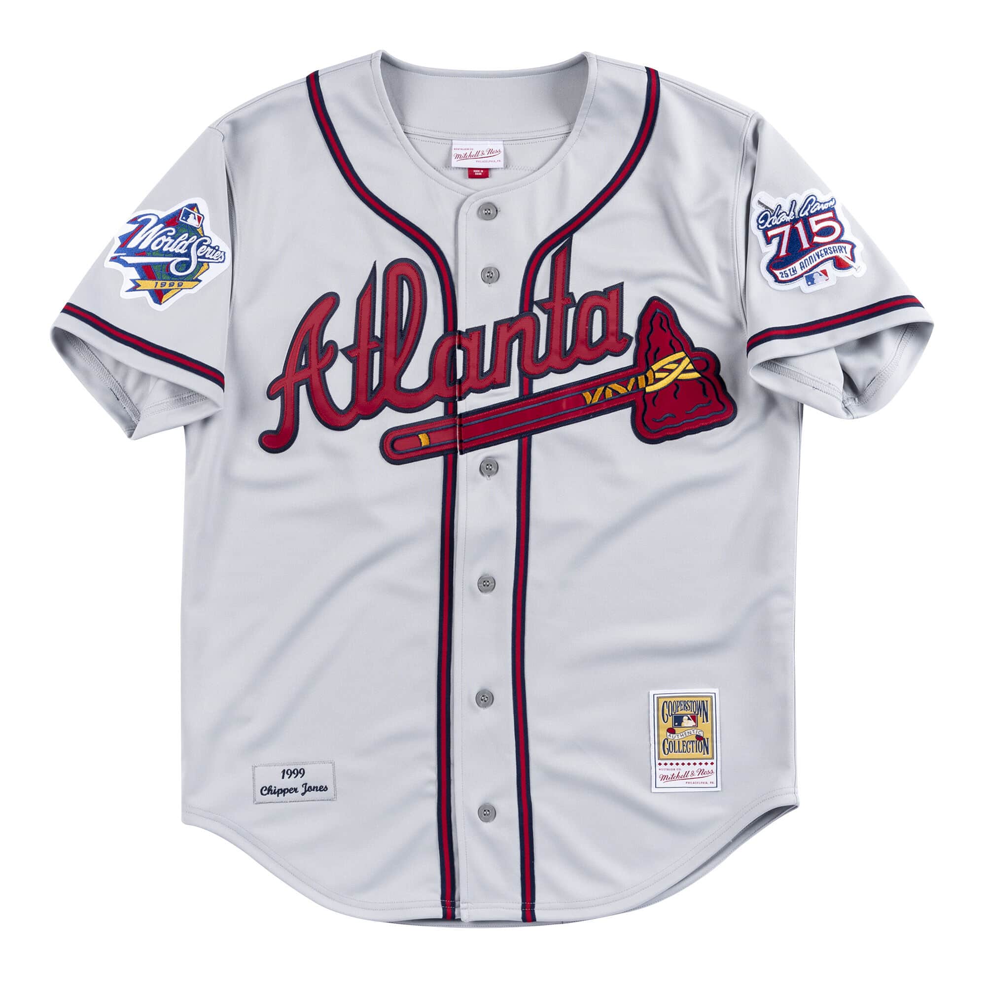 Authentic Jersey Atlanta Braves Road 1999 Chipper Jones - vstockx