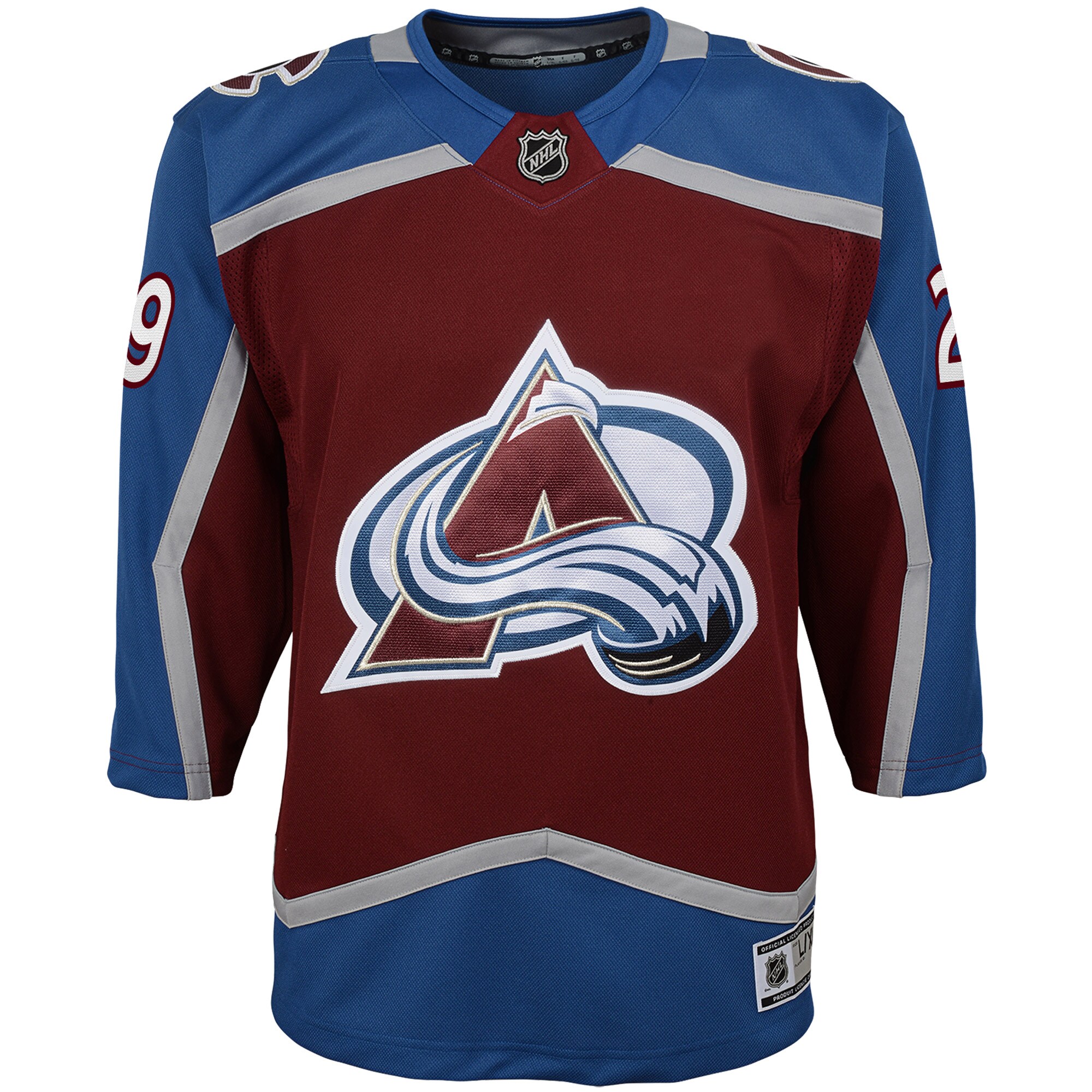Nathan MacKinnon Colorado Avalanche Youth Premier Player Jersey - Burgundy - vstockx