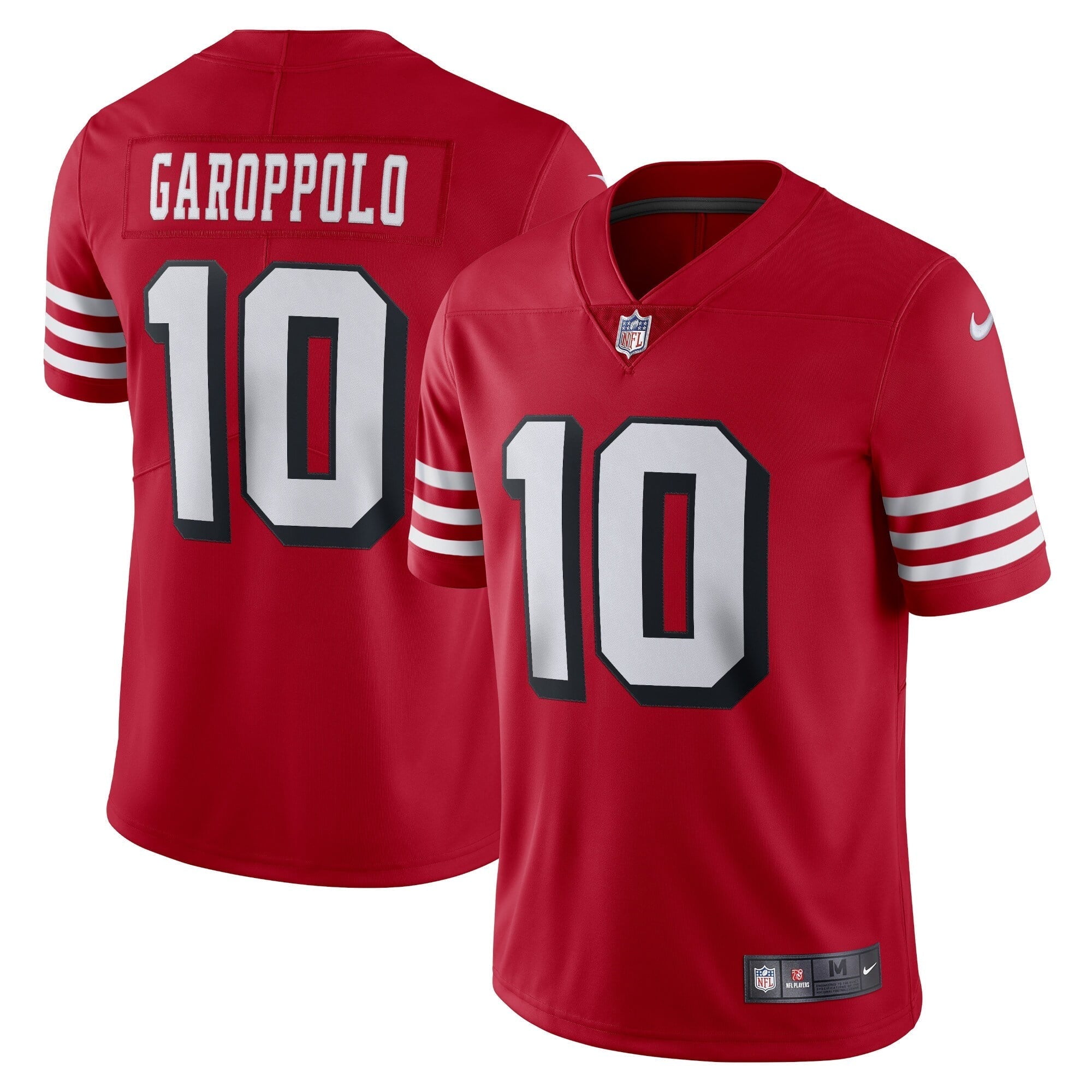 Men's Nike Jimmy Garoppolo Red San Francisco 49ers Alternate Vapor Limited Jersey - vstockx