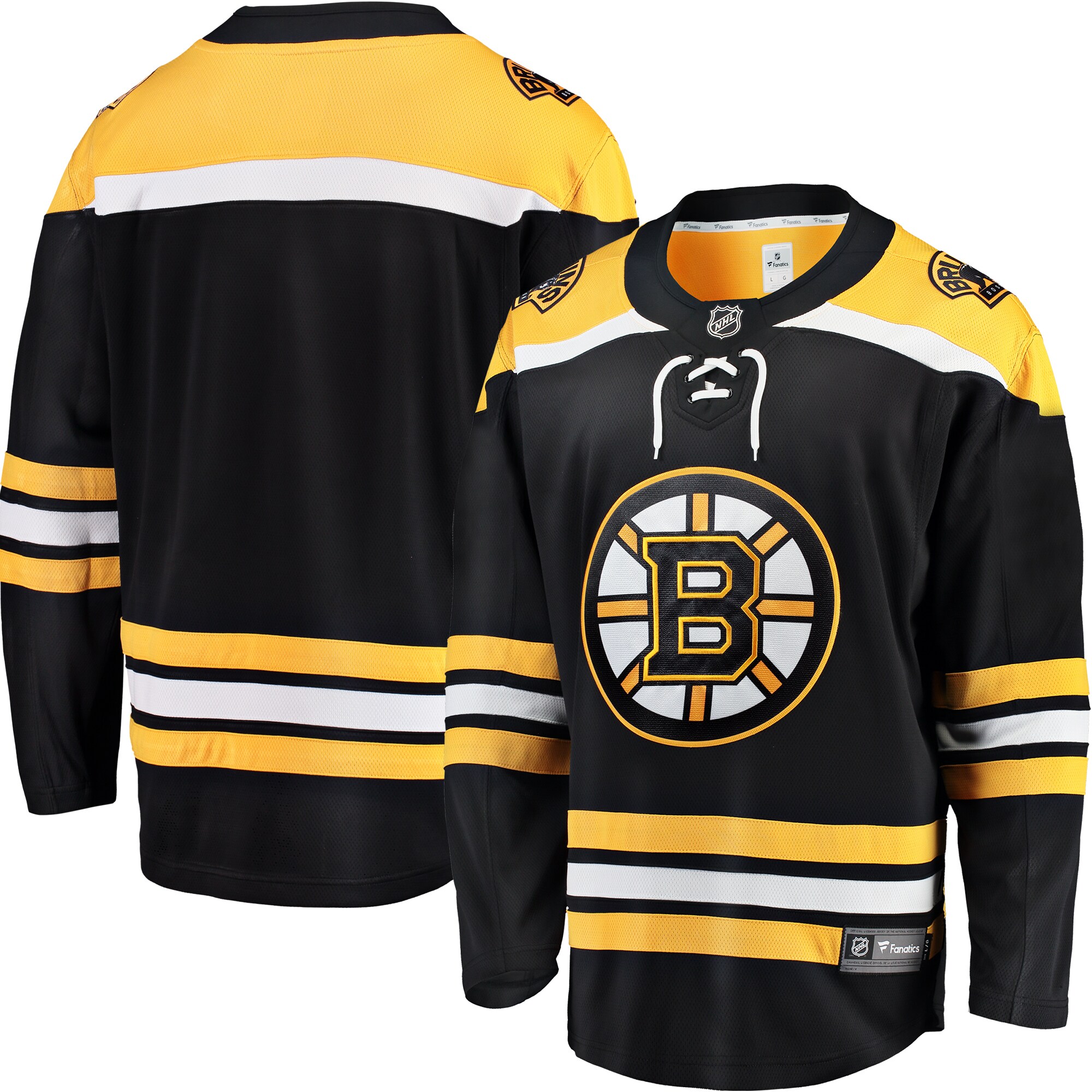 Boston Bruins Fanatics Branded Breakaway Home Jersey - Black - vstockx