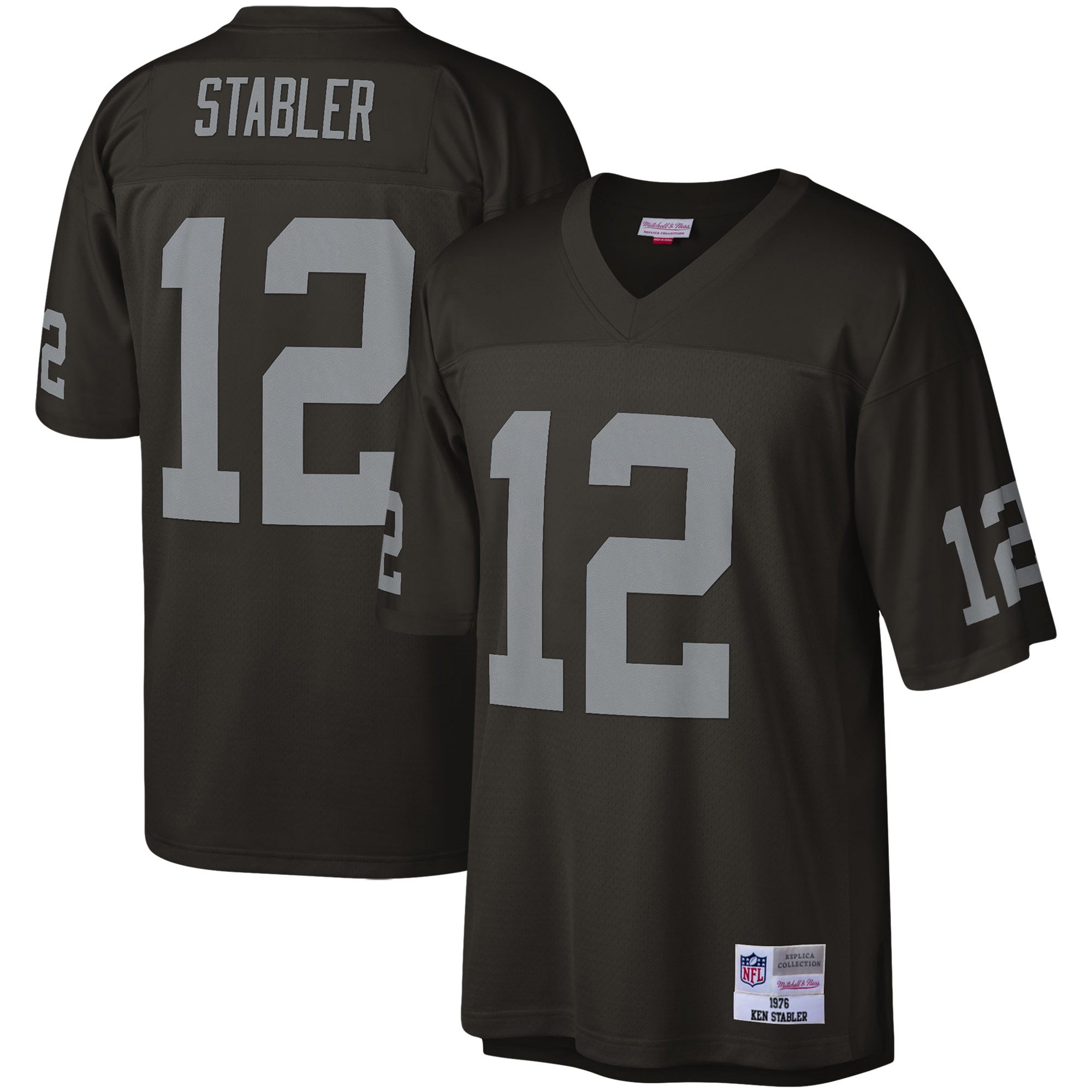 Ken Stabler Las Vegas Raiders Mitchell & Ness Legacy Replica Jersey - Black - vstockx