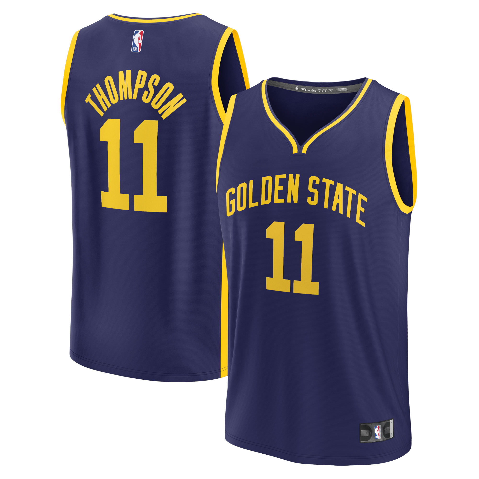 Klay Thompson Golden State Warriors Fanatics Branded Youth Fast Break Player Jersey - Statement Edition - Navy - vstockx