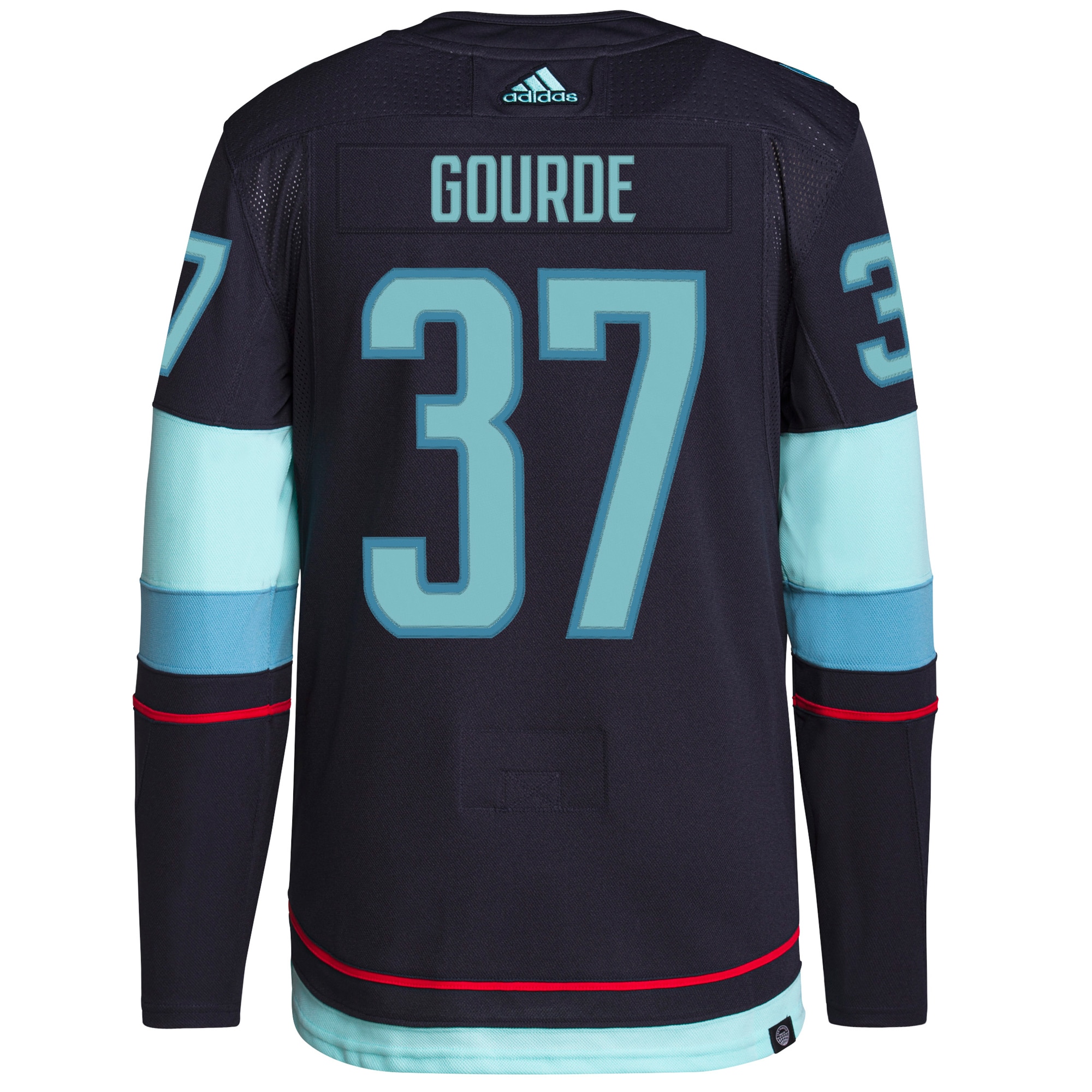 Yanni Gourde Seattle Kraken adidas Home Authentic Primegreen Player Jersey - Navy - vstockx