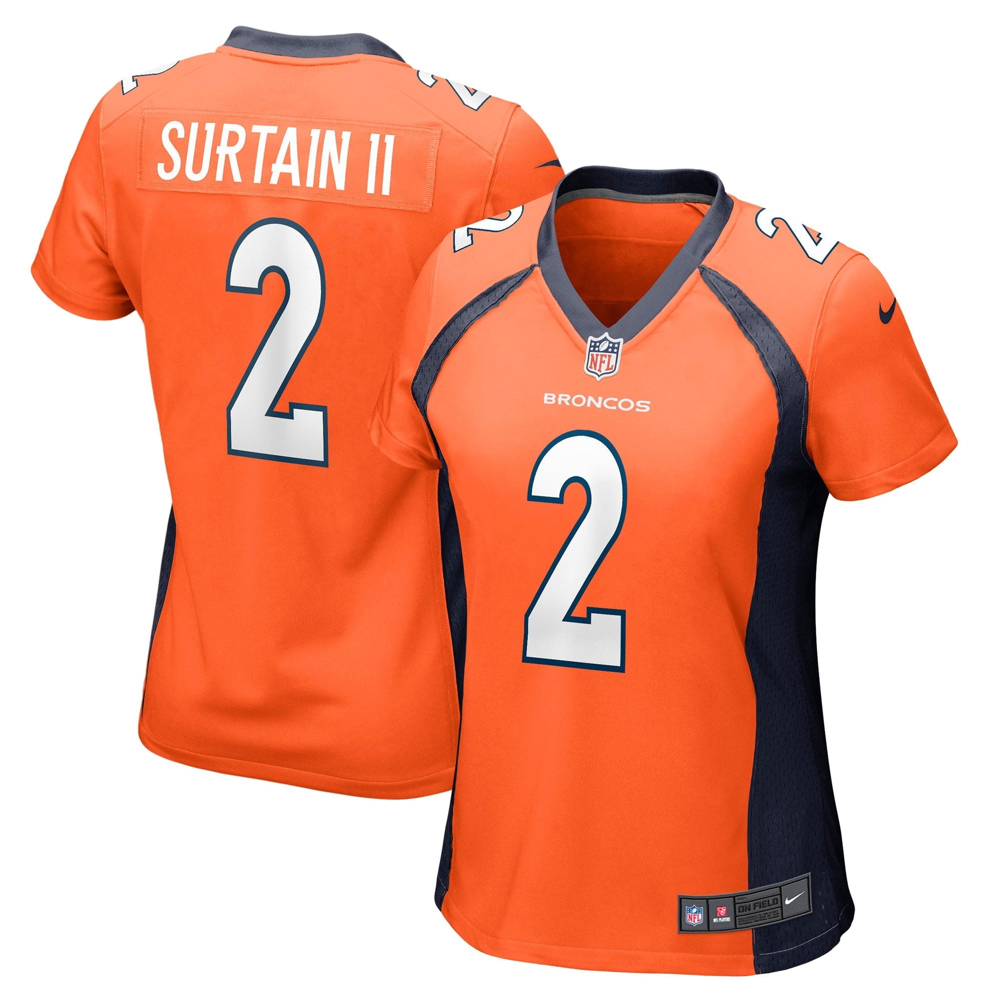 Women's Nike Patrick Surtain II Orange Denver Broncos Game Jersey - vstockx