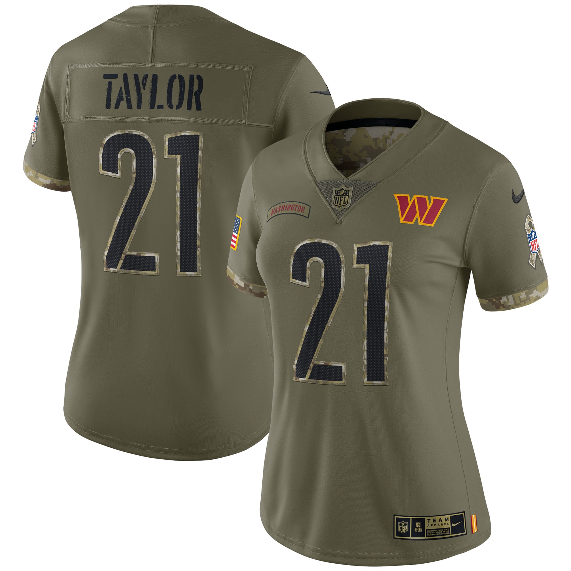 Sean Taylor Washington Commanders Nike Women's 2022 Salute To Service Retired Player Limited Jersey - Olive - vstockx