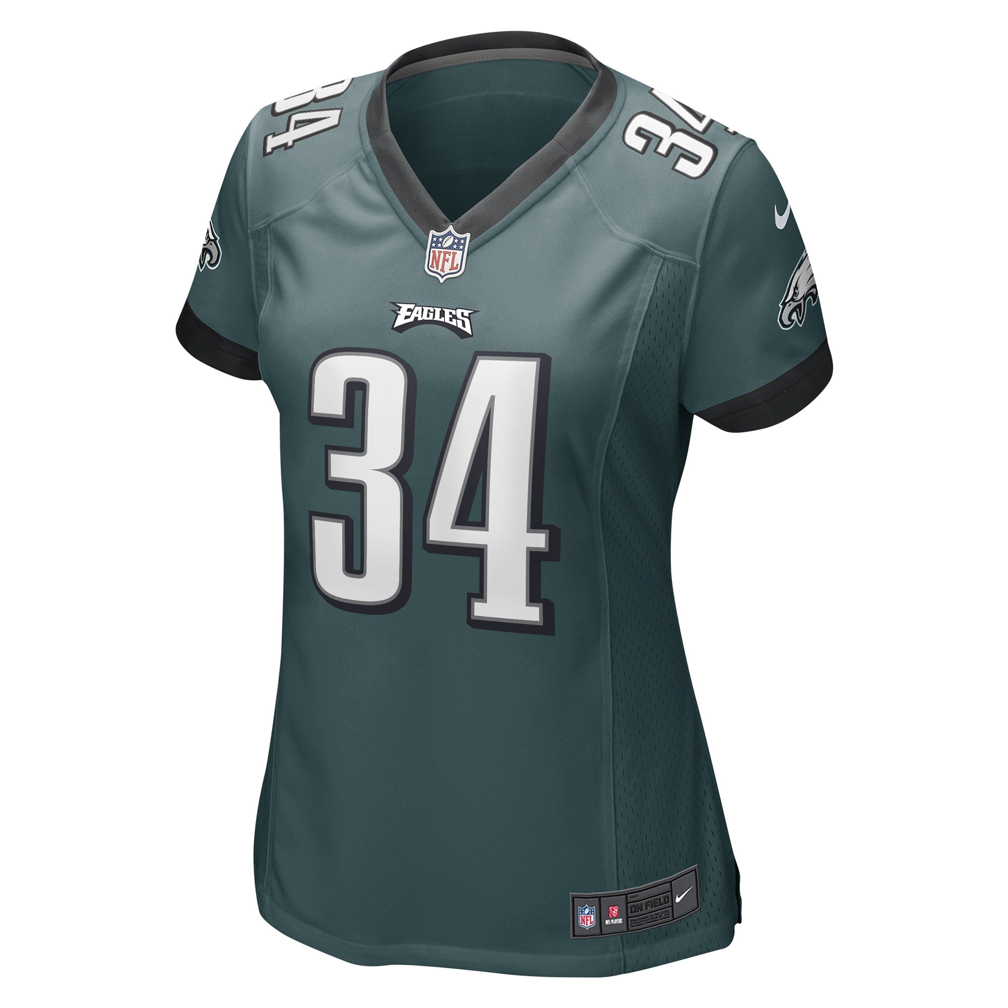 Women's Nike Trey Sermon Midnight Green Philadelphia Eagles Game Player Jersey - vstockx