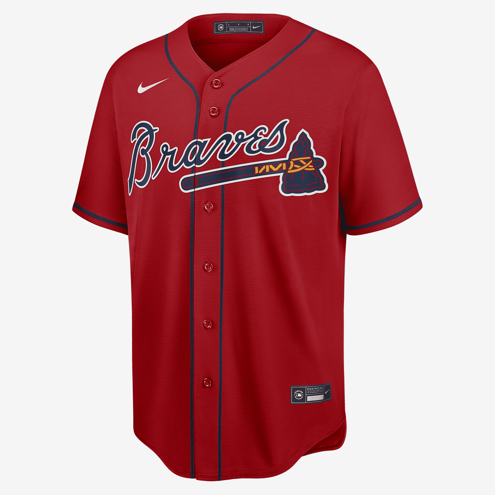 MLB Atlanta Braves Men's Replica Baseball Jersey - Sport Red - vstockx