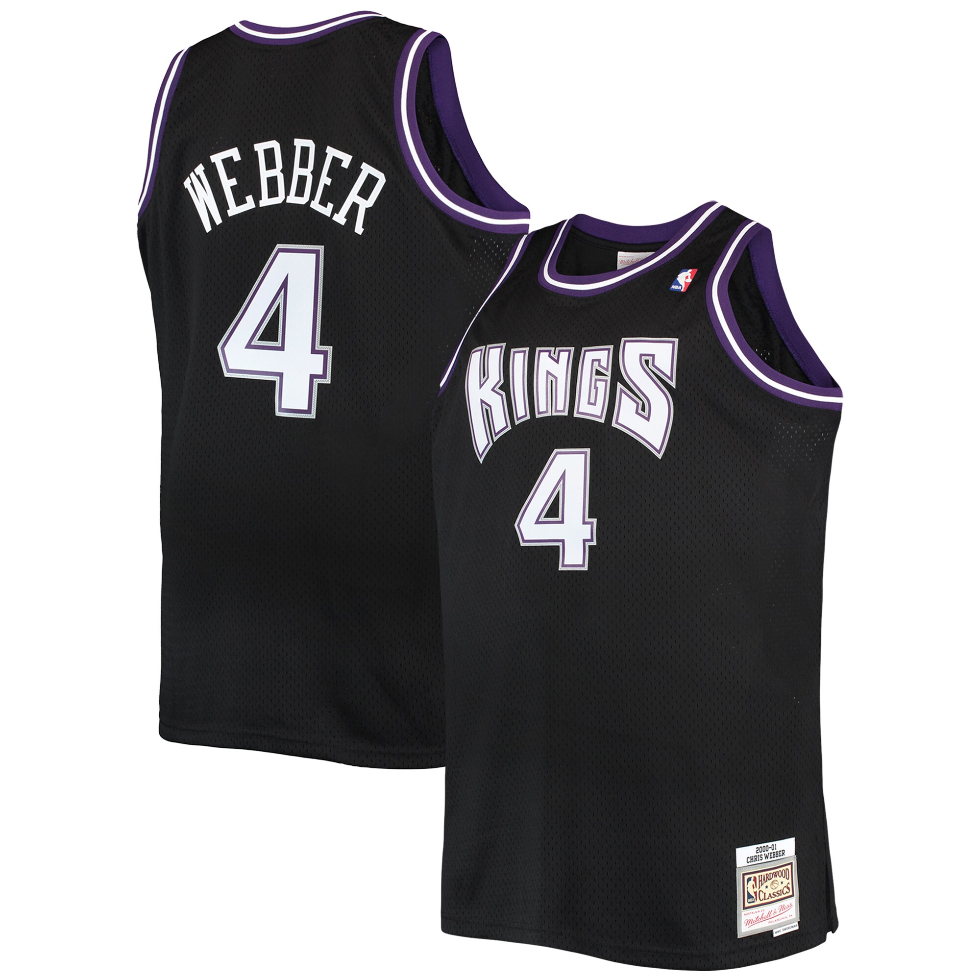 Chris Webber Sacramento Kings Mitchell & Ness Big & Tall 2000-01 Hardwood Classics Swingman Jersey - Black - vstockx