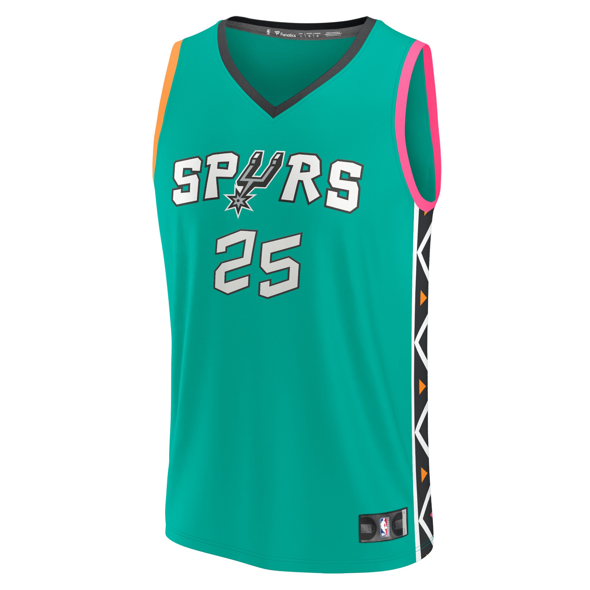 Jakob Poeltl San Antonio Spurs Fanatics Branded Unisex 2022/23 Fastbreak Jersey - City Edition - Turquoise - vstockx