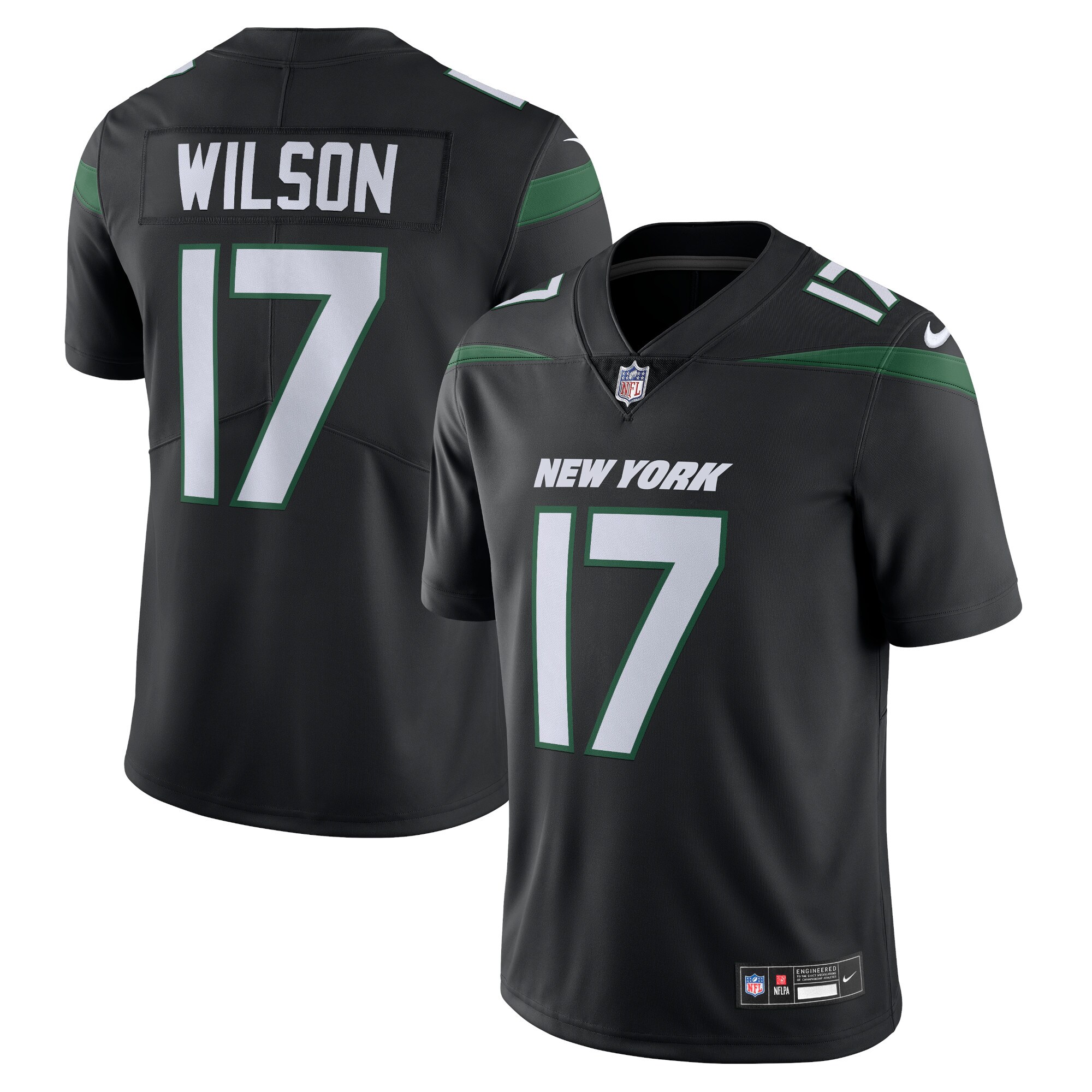 Garrett Wilson New York Jets Nike Alternate Vapor Untouchable Limited Jersey - Stealth Black - vstockx
