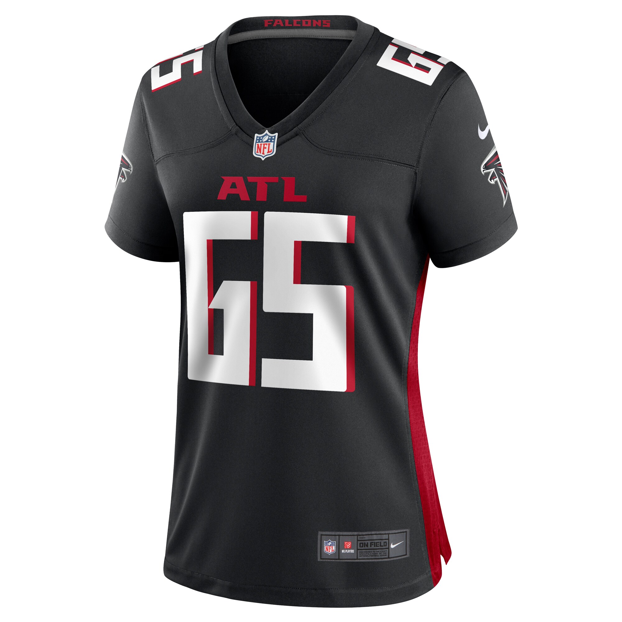 Matthew Bergeron Atlanta Falcons Nike Women's Team Game Jersey - Black - vstockx