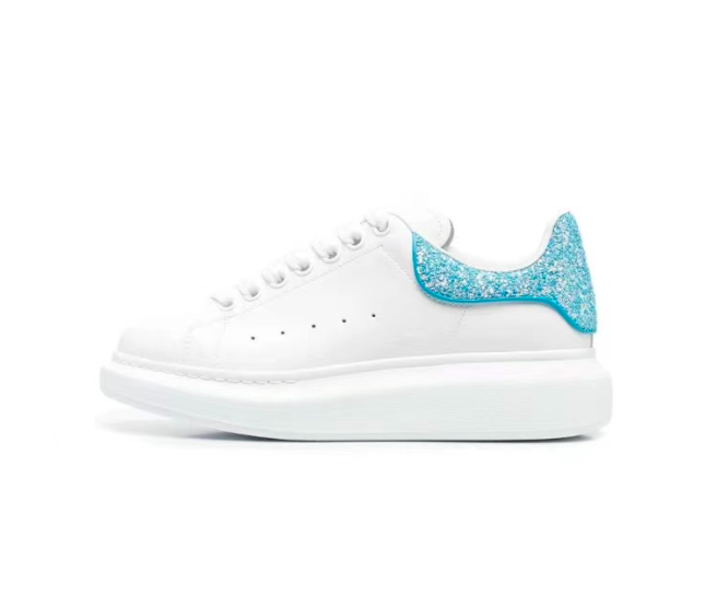 Alexander McQueen Oversized Sneaker in White Sky Blue - vstockx