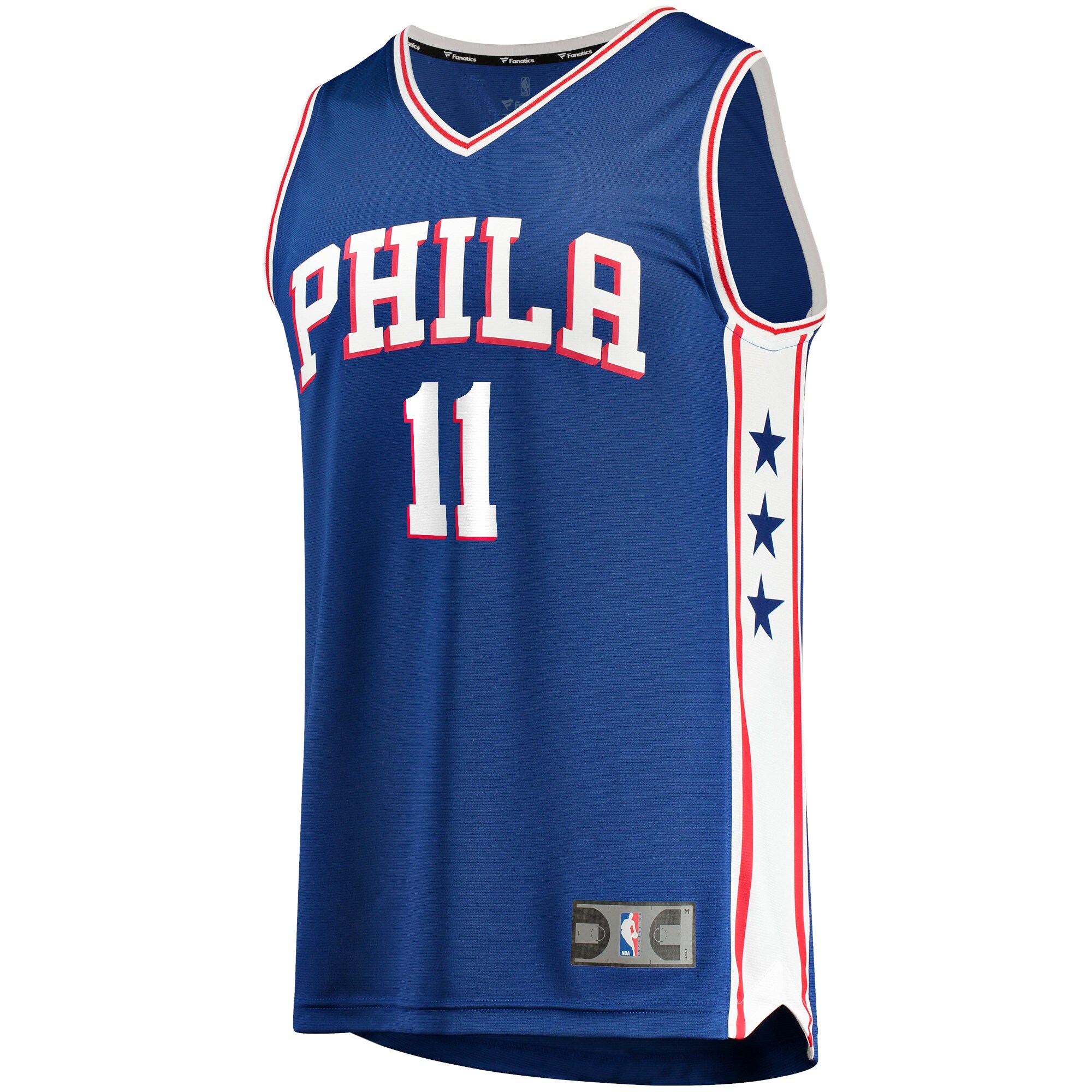 Jaden Springer Philadelphia 76ers Fanatics Branded 2021/22 Fast Break Replica Jersey - Icon Edition - Royal - vstockx