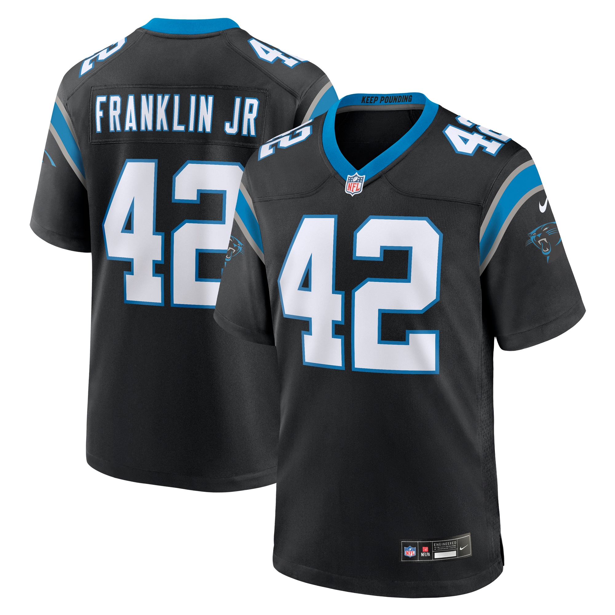 Sam Franklin Jr. Carolina Panthers Nike Team Game Jersey - Black - vstockx