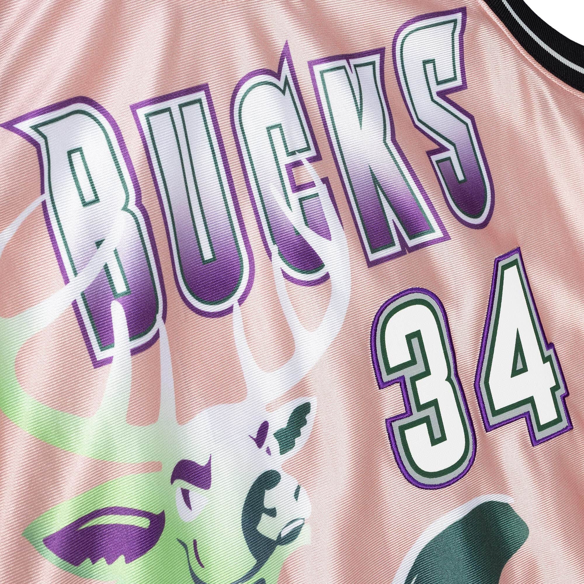 Womens 75th Anniversary Rose Gold Swingman Ray Allen Milwaukee Bucks 1996-97 Jersey - vstockx