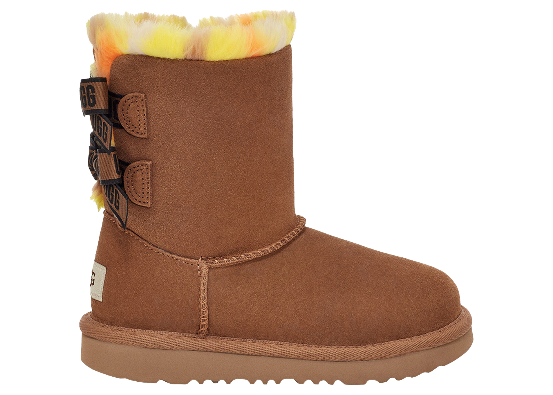 UGG Bailey Bow Plaid Punk Boot Chesnut (Toddler) - vstockx