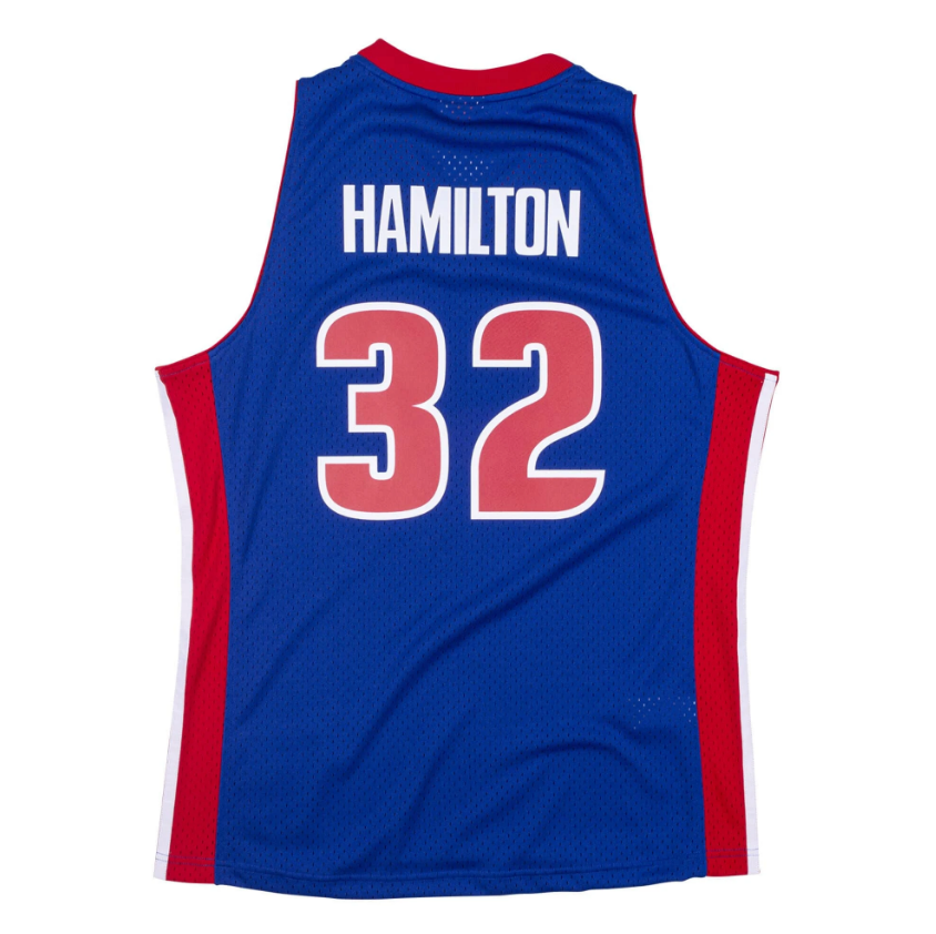 Men's Detroit Pistons Richard 'Rip' Hamilton 2003-04 Royal Mitchell & Ness NBA Men's Hardwood Classic Swingman Jersey - vstockx