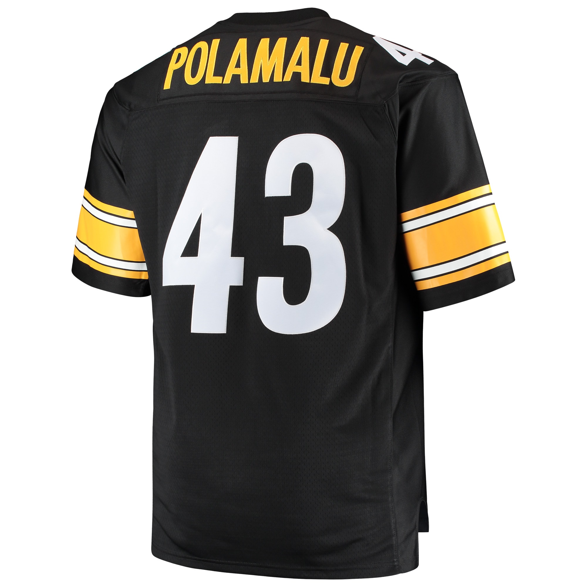 Troy Polamalu Pittsburgh Steelers Mitchell & Ness Big & Tall 2005 Retired Player Replica Jersey - Black - vstockx