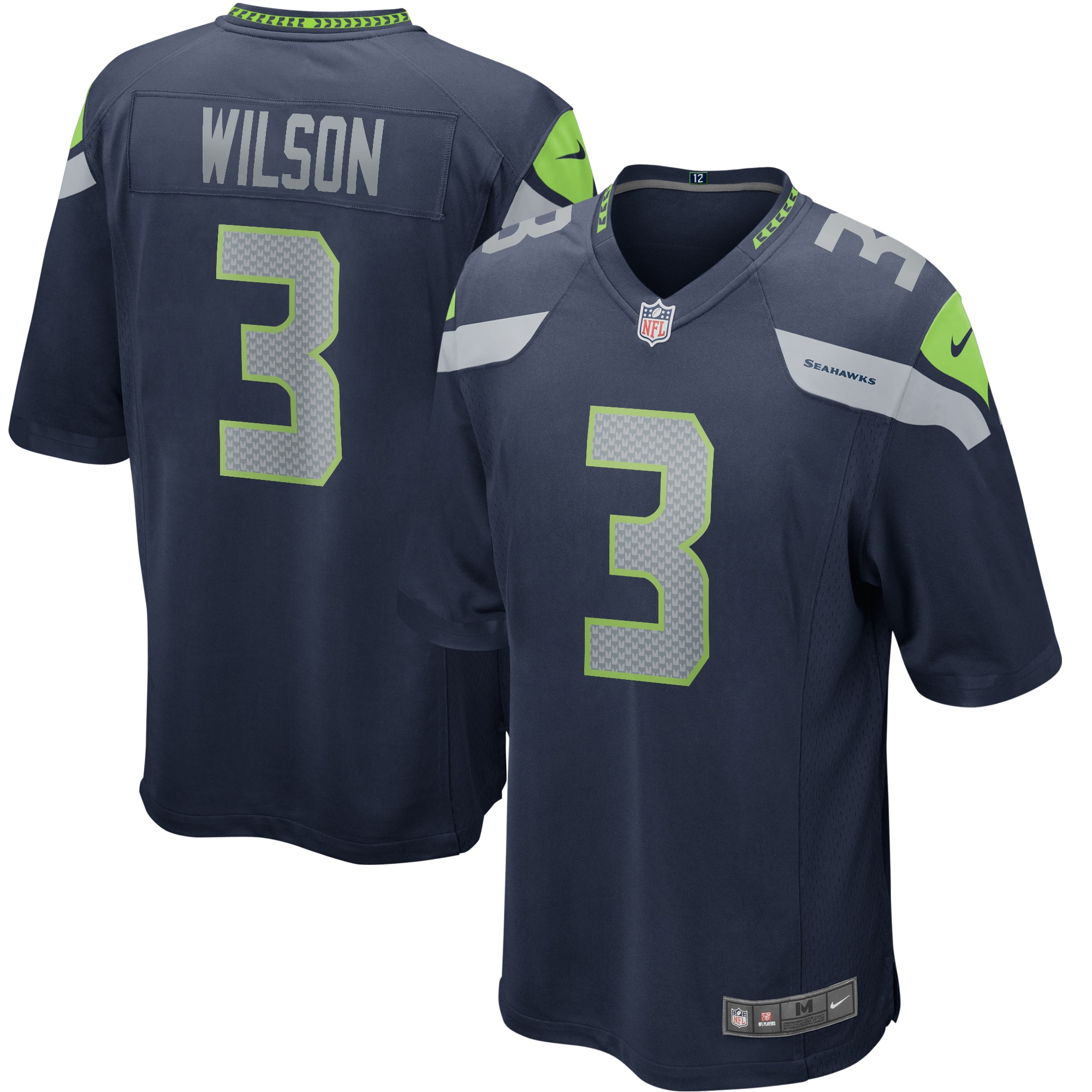 Russell Wilson Seattle Seahawks Nike Game Player Jersey - College Navy - vstockx