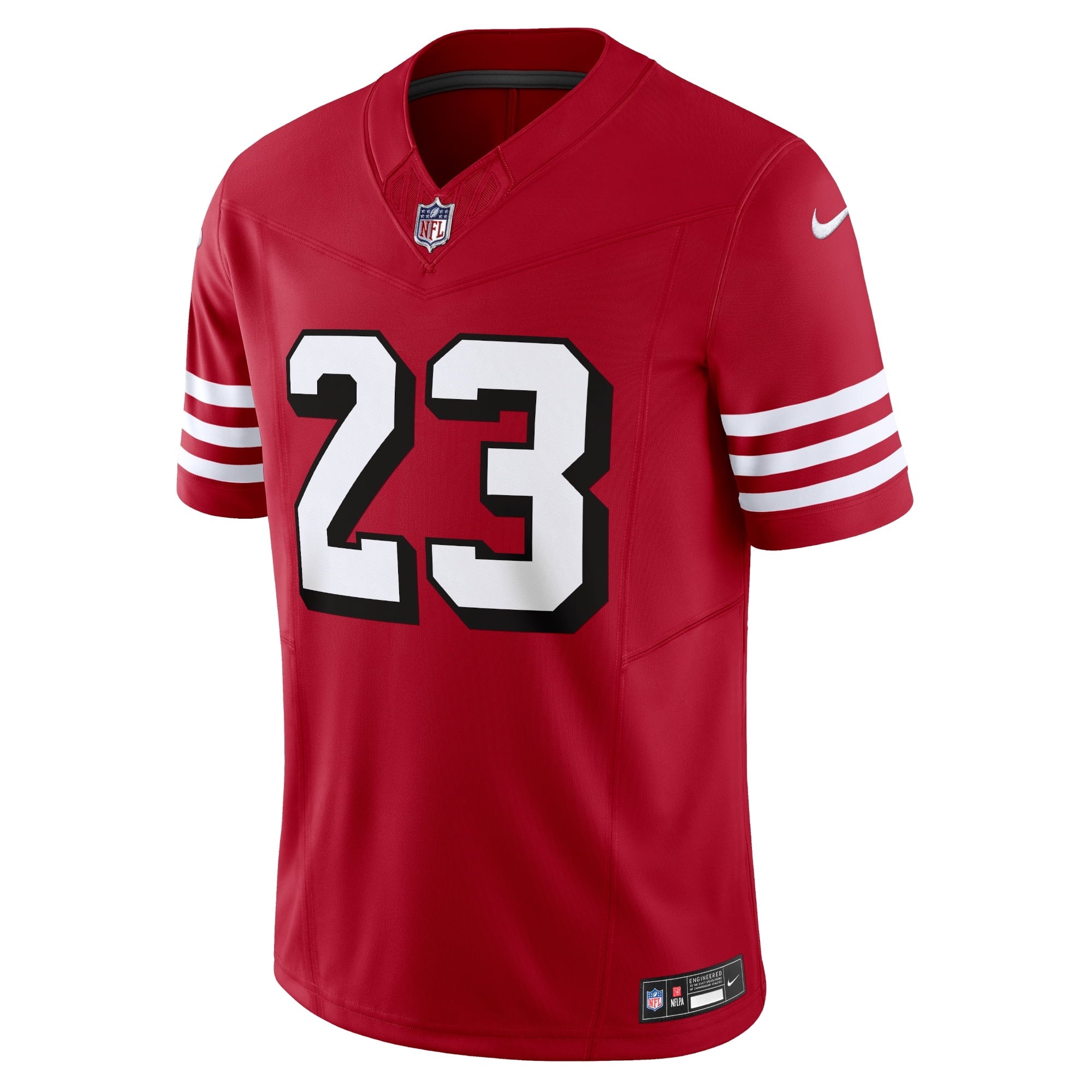 Men's Nike Christian McCaffrey Scarlet San Francisco 49ers Alternate Vapor F.U.S.E. Limited Jersey - vstockx