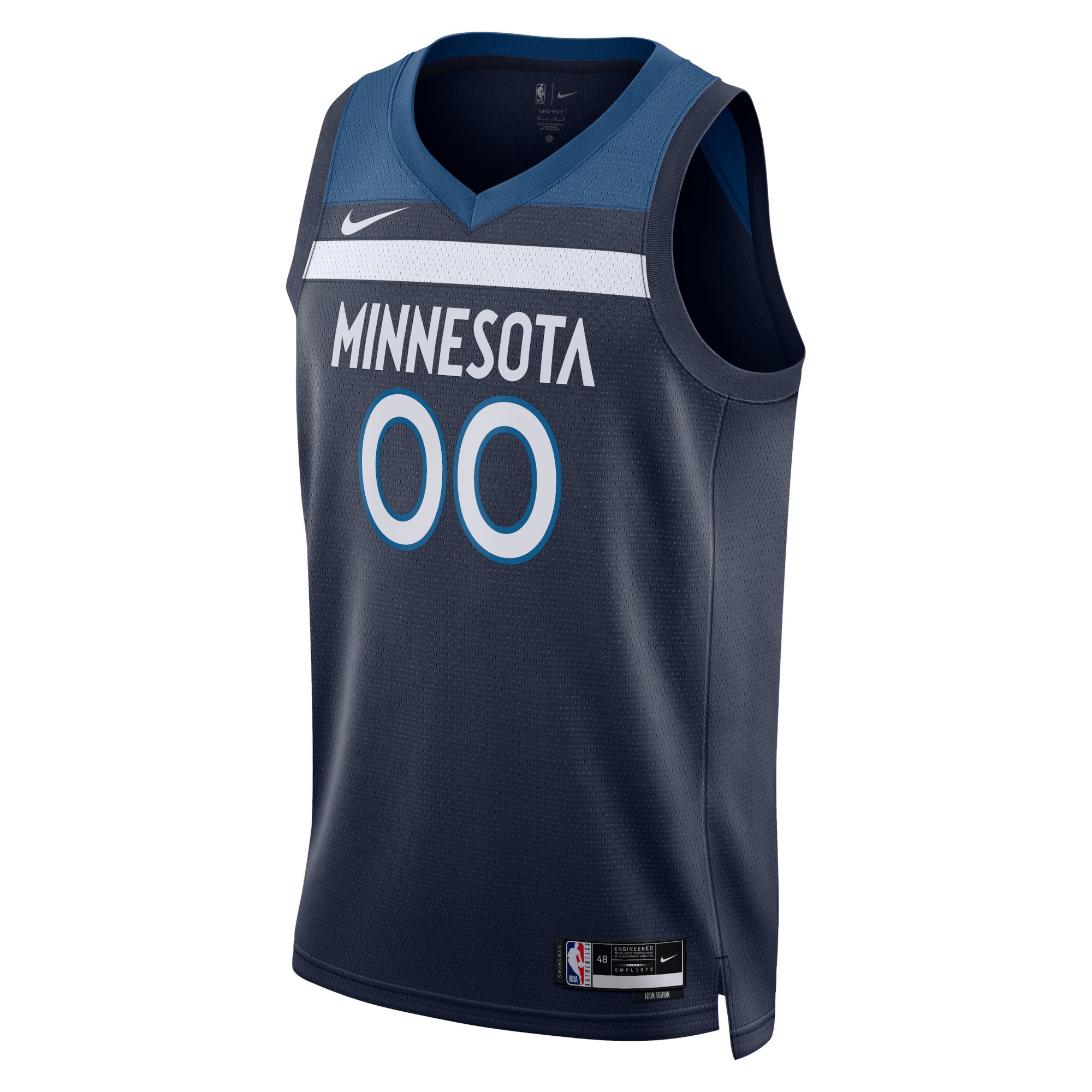 Minnesota Timberwolves Nike Unisex Swingman Custom Jersey Navy - Icon Edition - vstockx