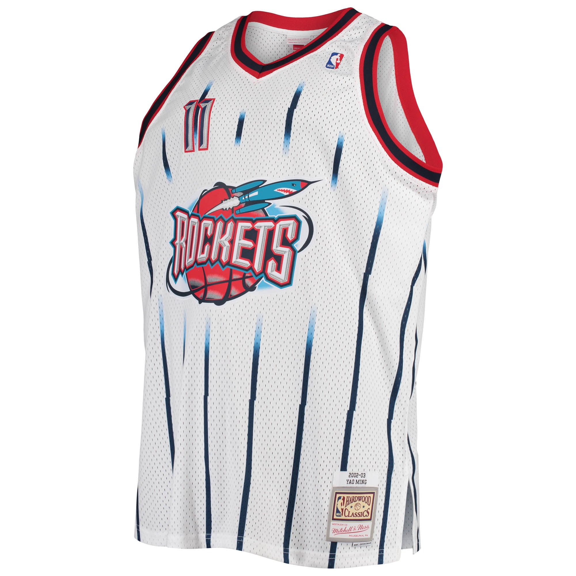 Yao Ming Houston Rockets Mitchell & Ness Big & Tall Hardwood Classics Swingman Jersey - White - vstockx