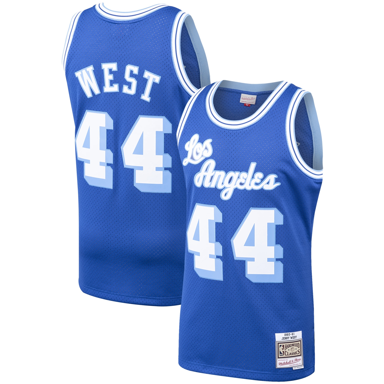 Jerry West Los Angeles Lakers Mitchell & Ness Hardwood Classics Swingman Jersey - Royal - vstockx