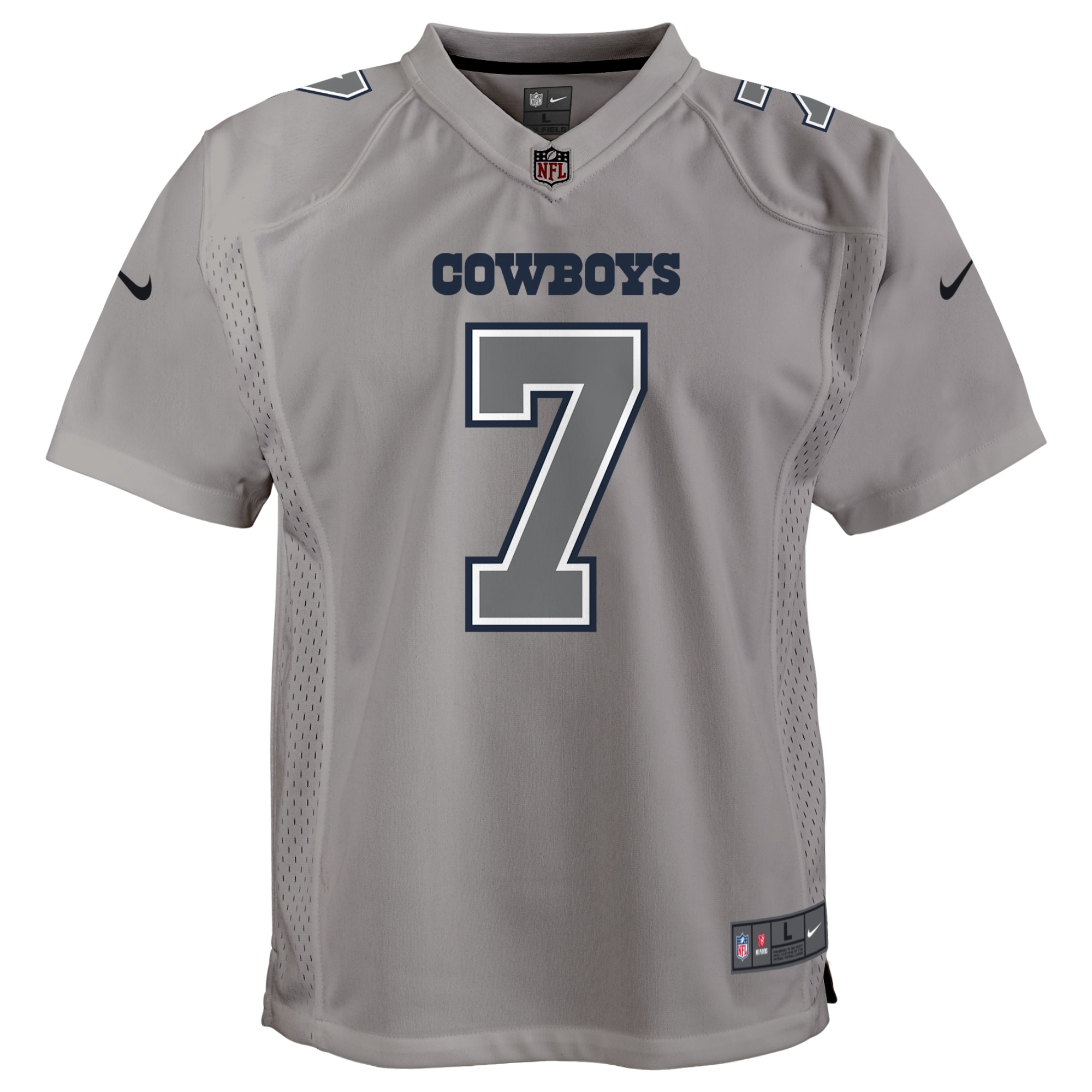 Trevon Diggs Dallas Cowboys Nike Youth Atmosphere Game Jersey - Gray - vstockx