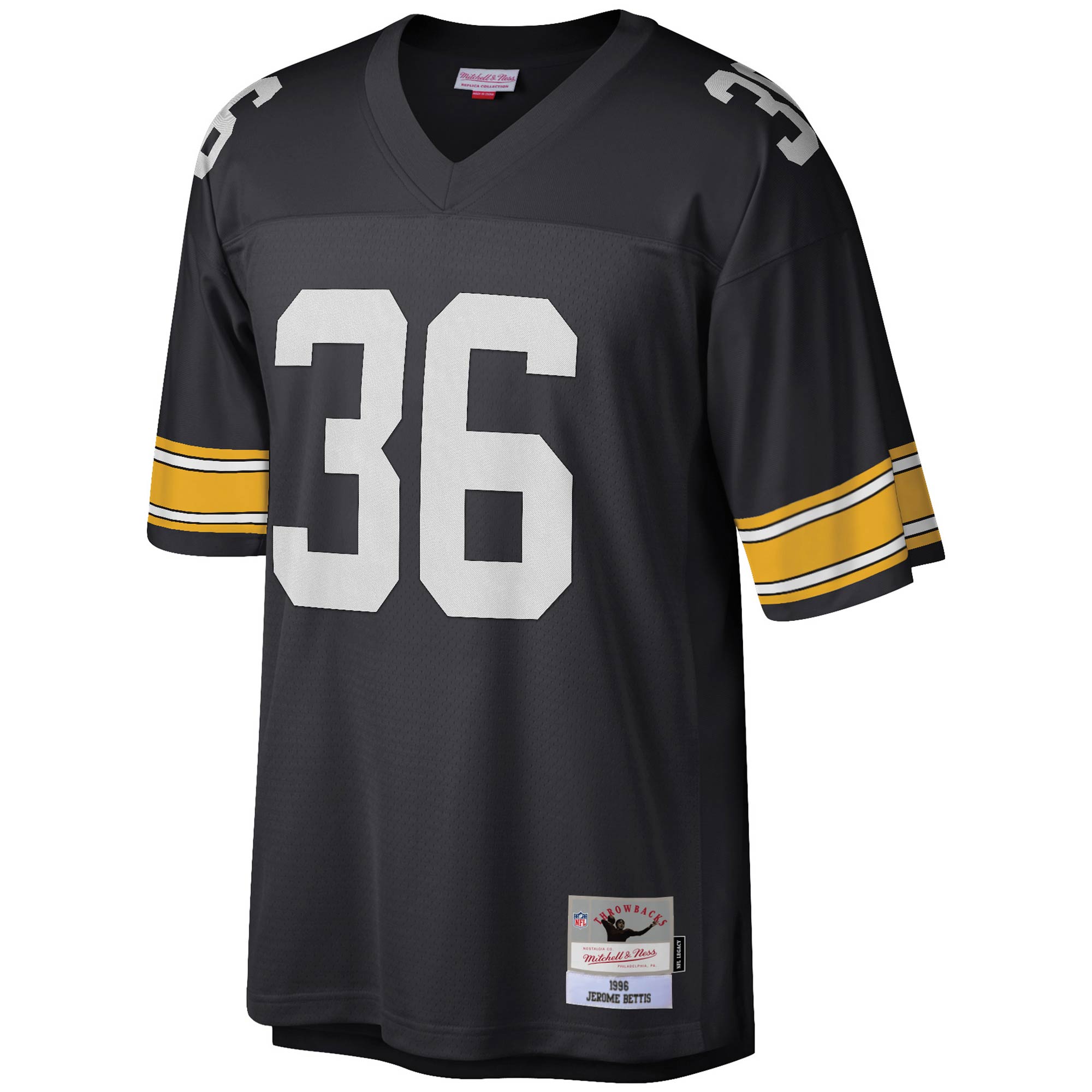 Jerome Bettis Pittsburgh Steelers Mitchell & Ness Legacy Replica Jersey - Black - vstockx