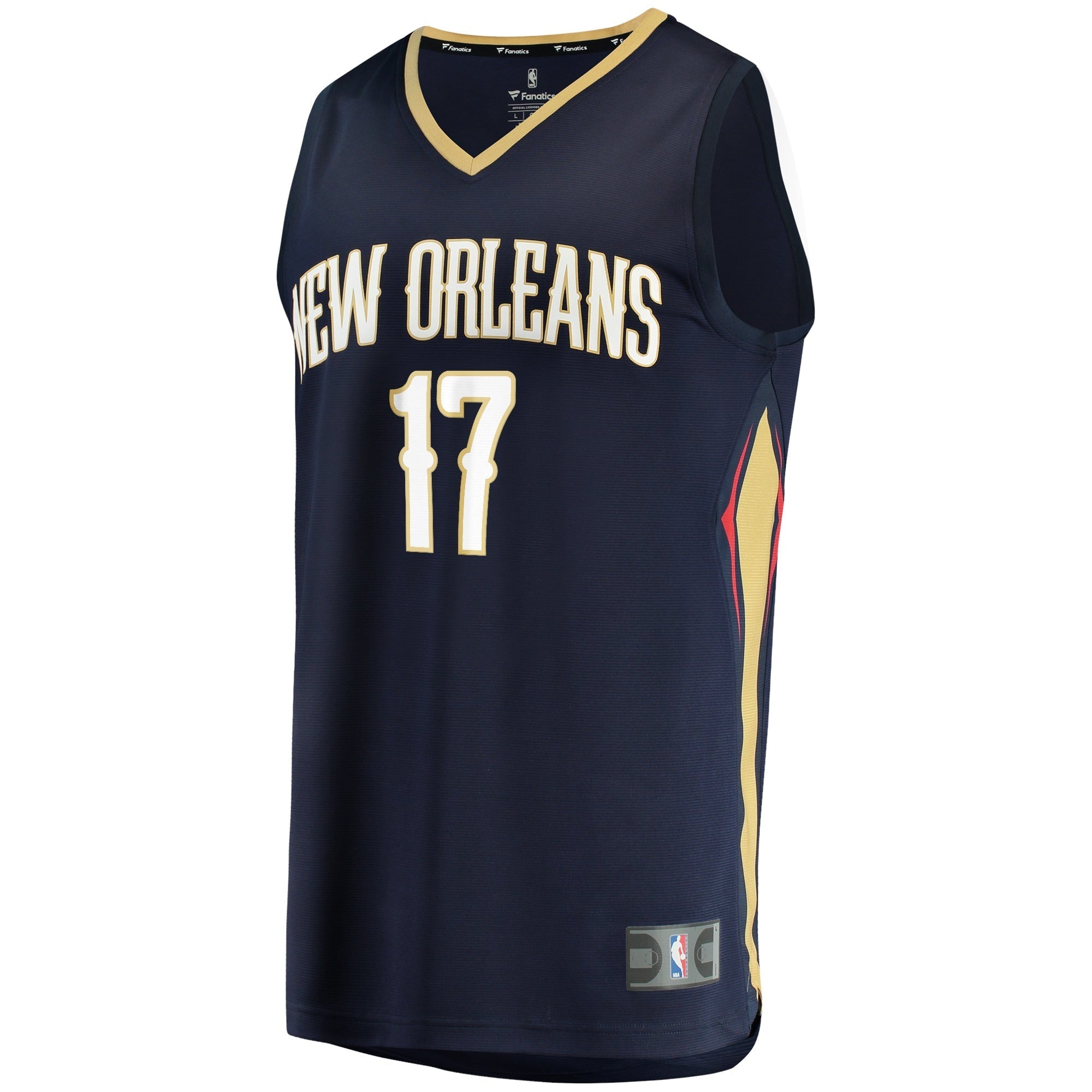 Men's Fanatics Branded Jonas Valanciunas Navy New Orleans Pelicans 2021/22 Fast Break Replica Jersey - Icon Edition - vstockx