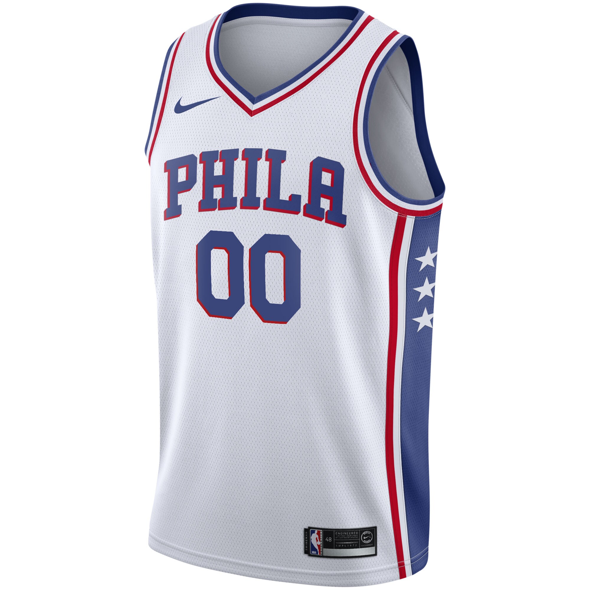 Philadelphia 76ers Nike 2020/21 Swingman Custom Jersey - Association Edition - White - vstockx