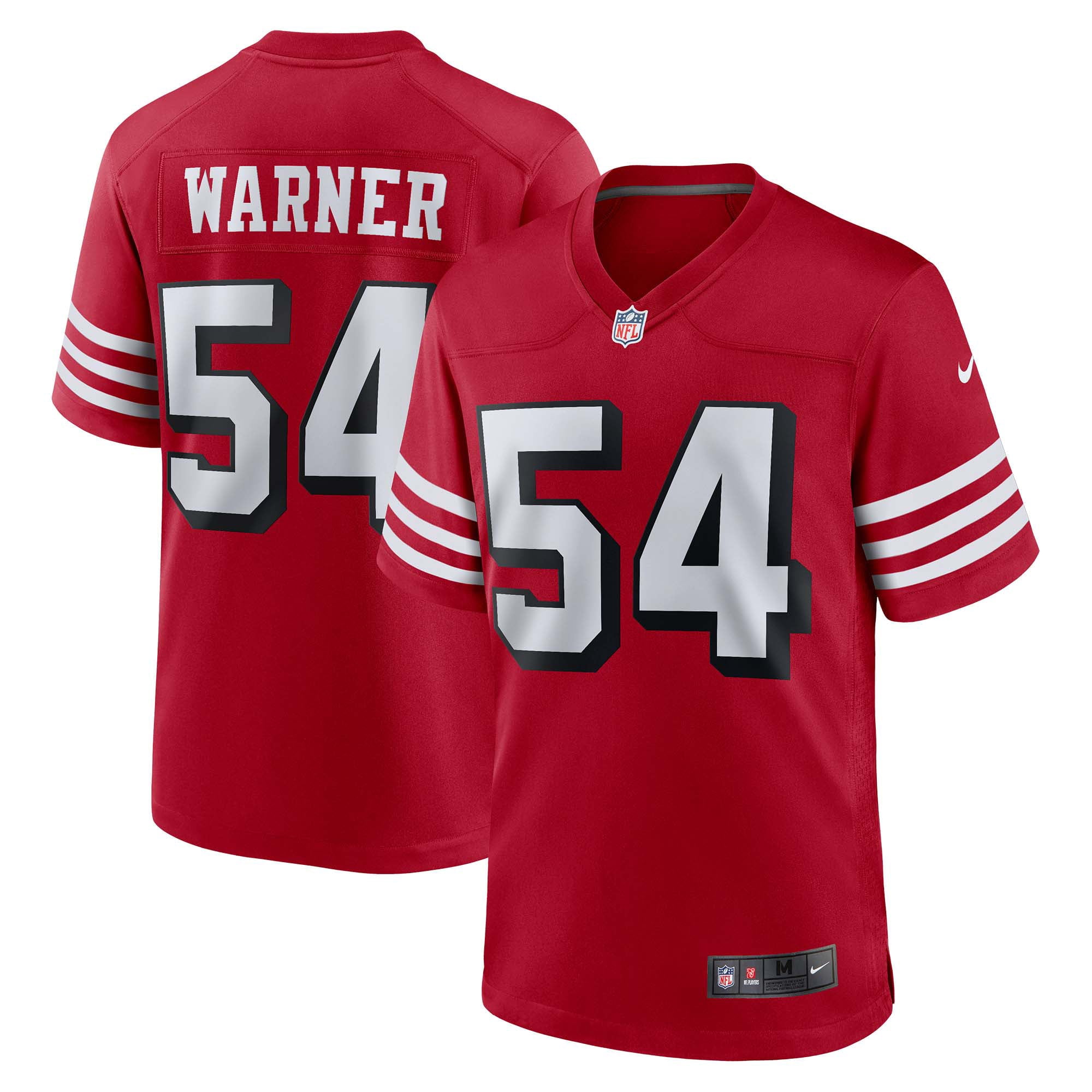 Men's Nike Fred Warner Scarlet San Francisco 49ers Alternate Game Jersey - vstockx