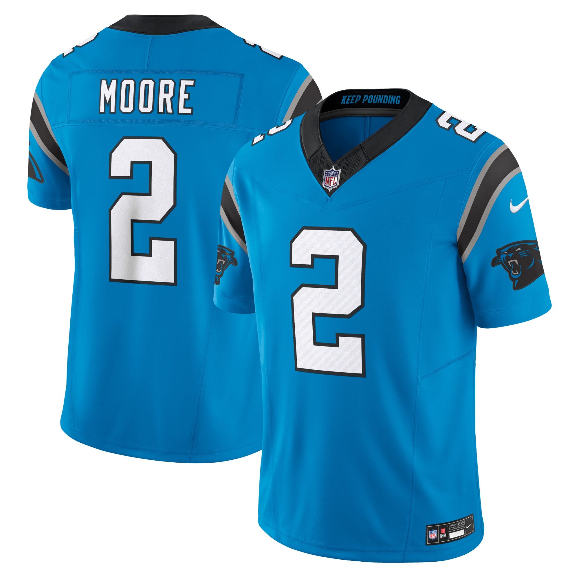 D.J. Moore Carolina Panthers Nike Vapor F.U.S.E. Limited Jersey - Blue - vstockx
