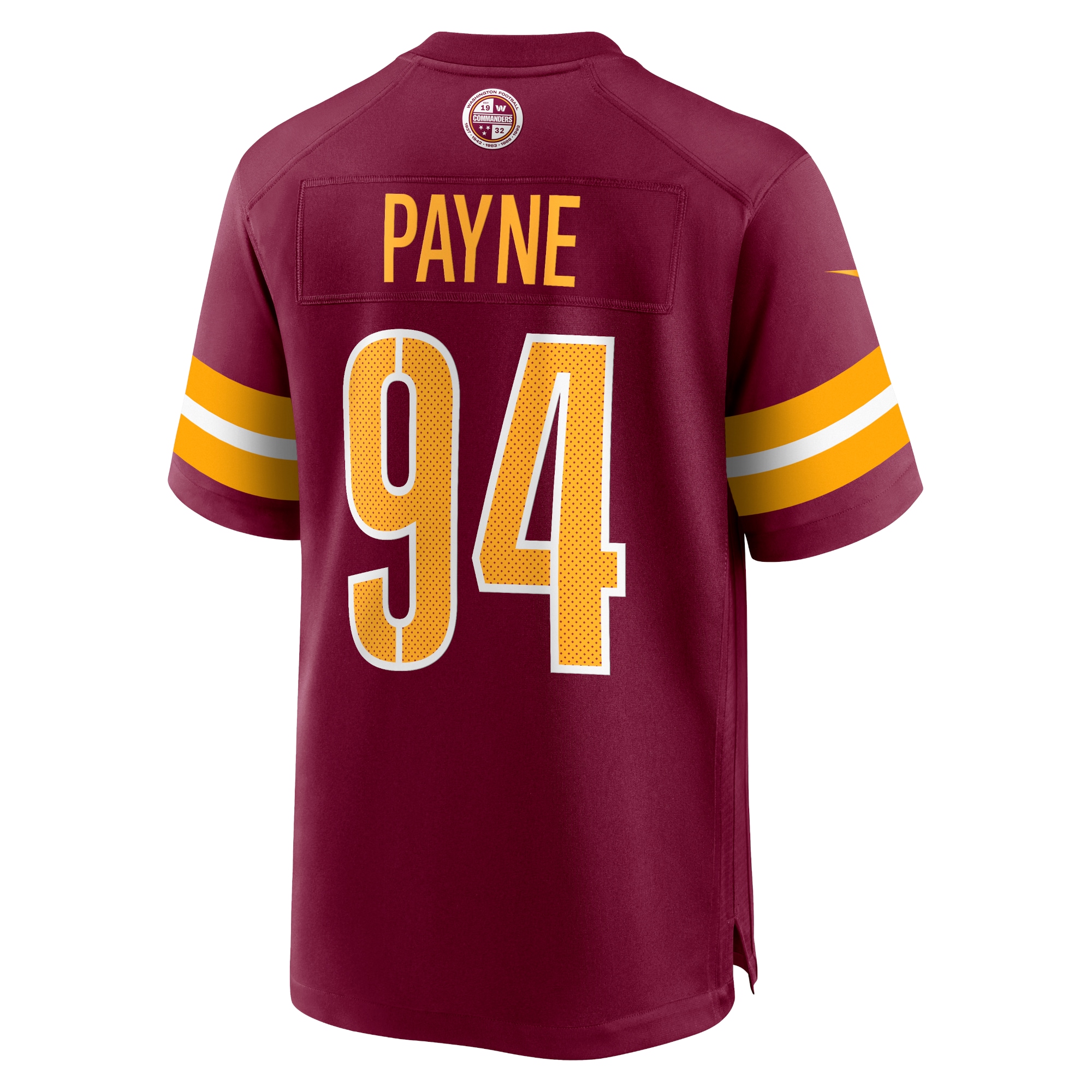 Da'Ron Payne Washington Commanders Nike Game Jersey - Burgundy - vstockx