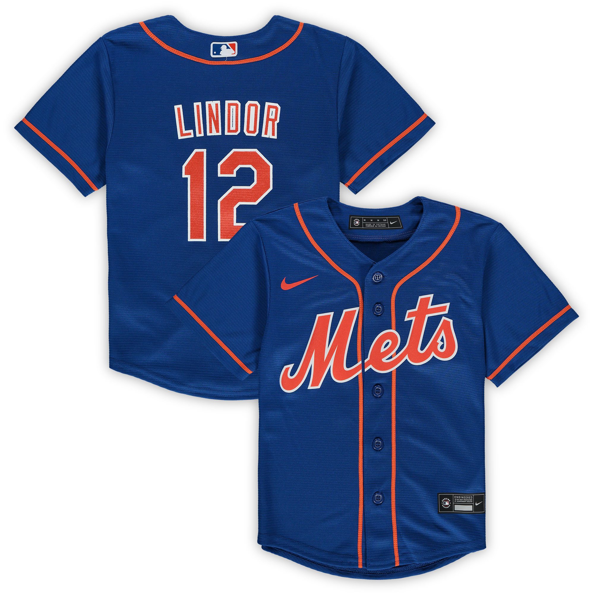 Francisco Lindor New York Mets Nike Preschool Alternate Replica Player Jersey - Royal - vstockx
