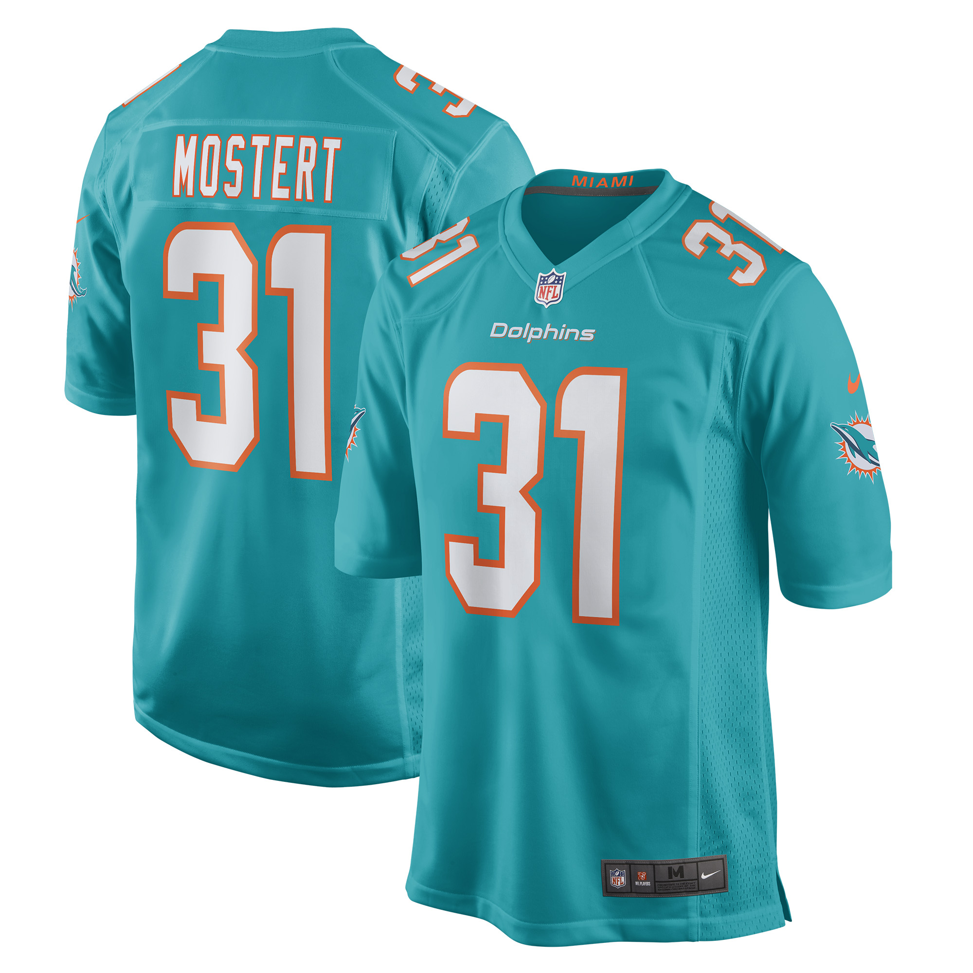 Raheem Mostert Miami Dolphins Nike Game Jersey - Aqua - vstockx