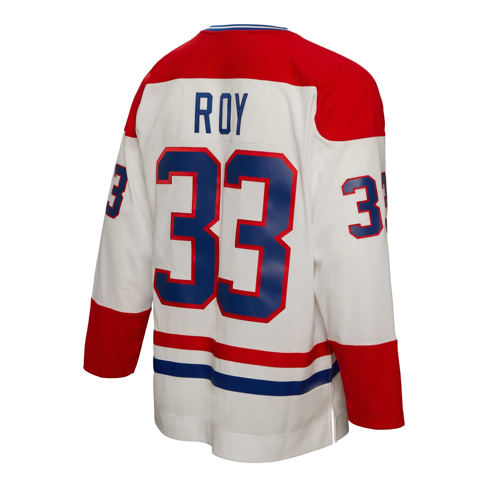 Patrick Roy Montreal Canadiens Mitchell & Ness 1992/93 Blue Line Player Jersey - White - vstockx