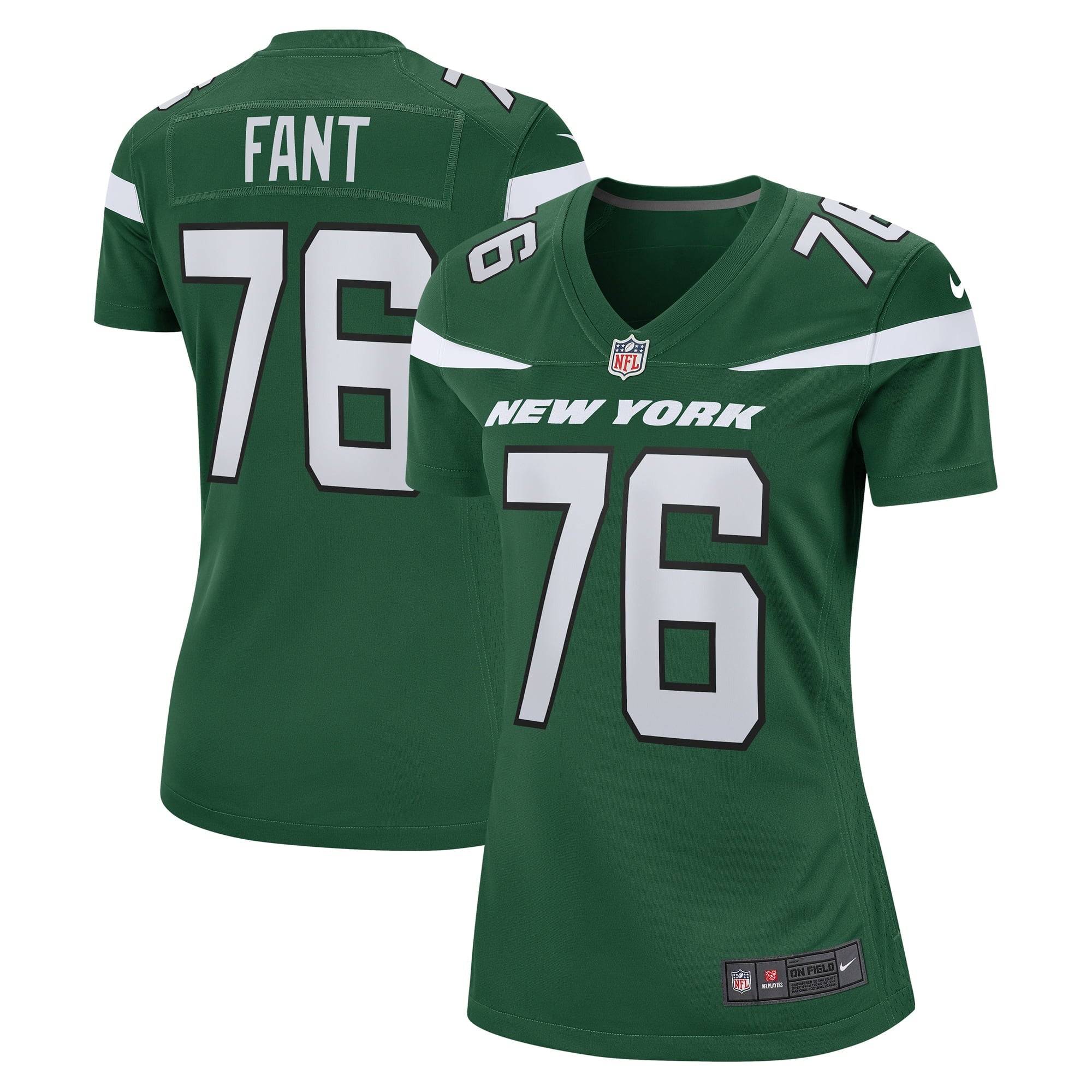 Women's Nike George Fant Gotham Green New York Jets Game Jersey - vstockx