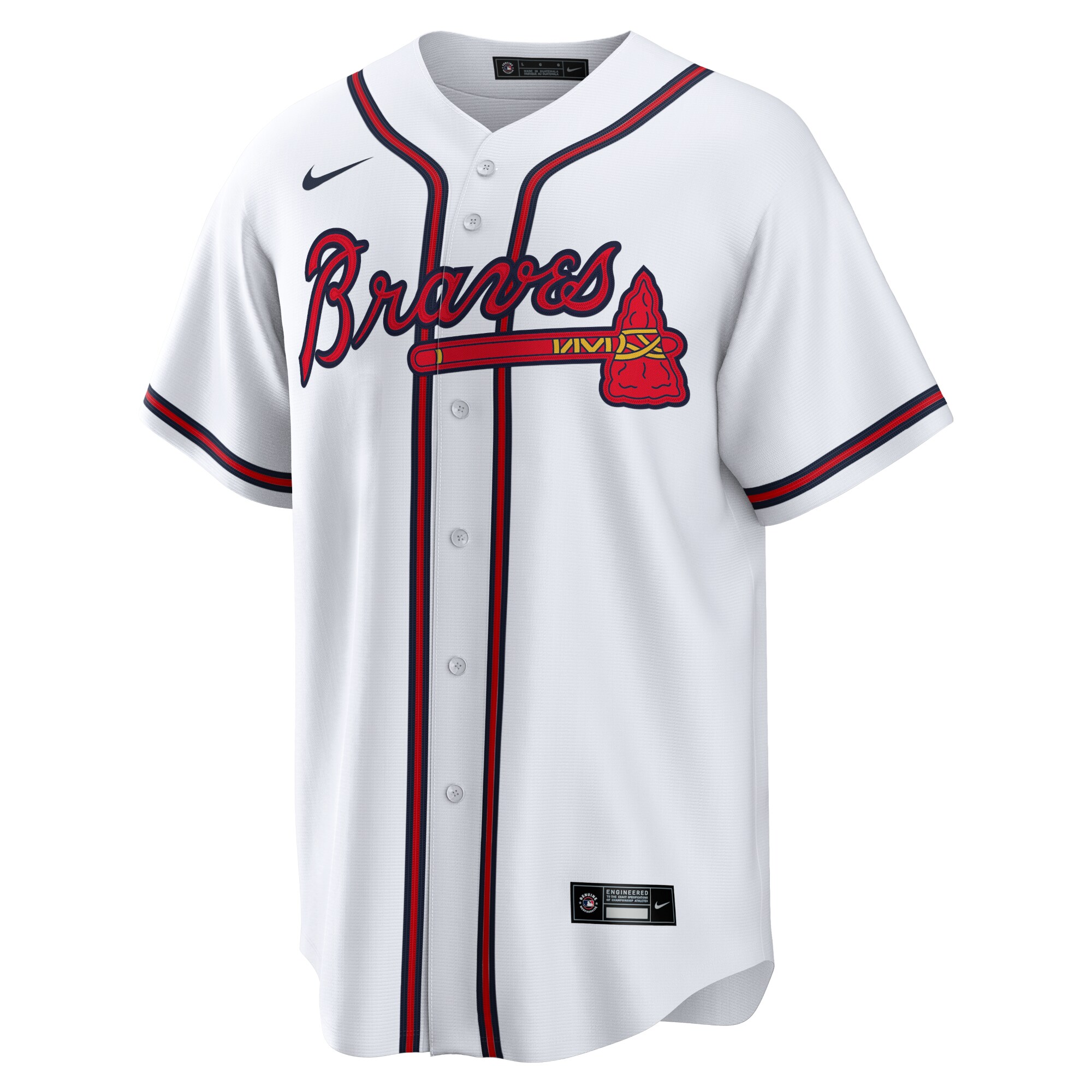 Atlanta Braves Nike Home Replica Team Jersey - White - vstockx